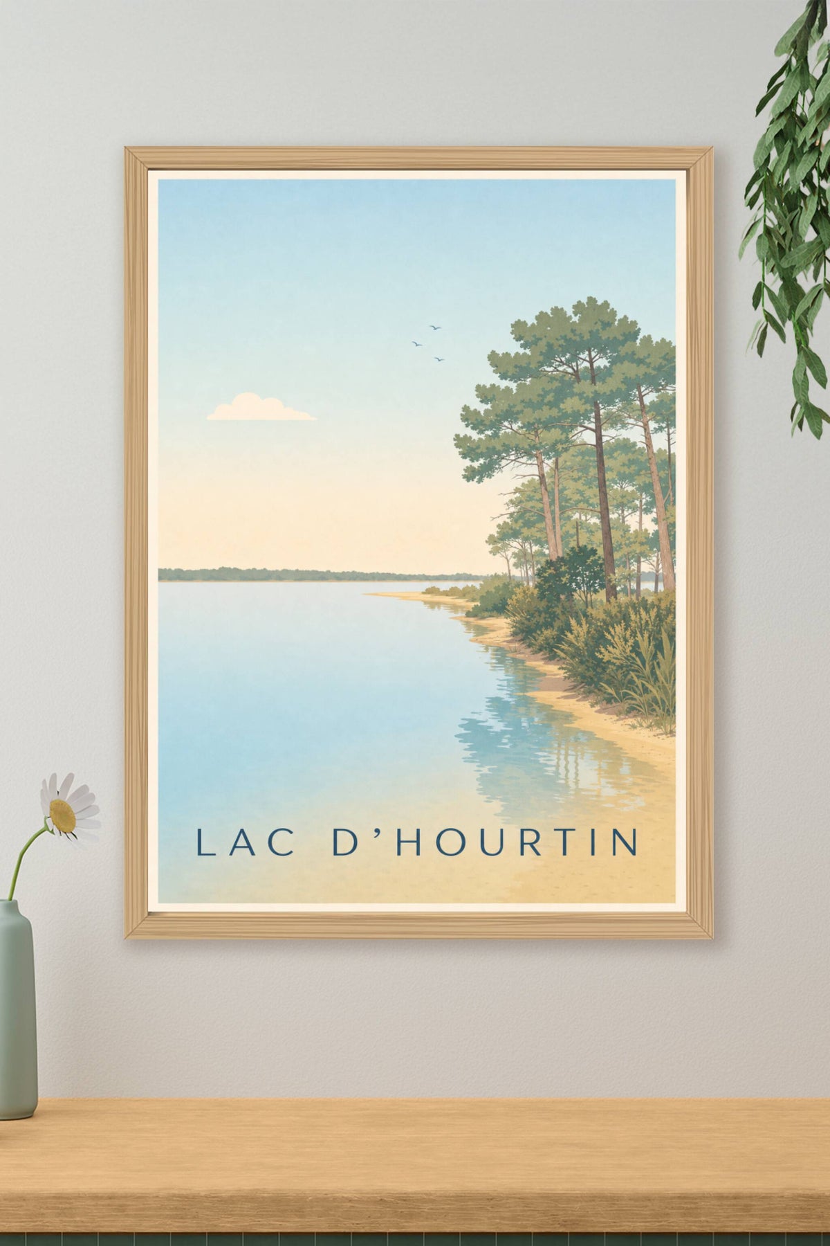 Affiche du lac d'Hourtin, poster phare de Richard