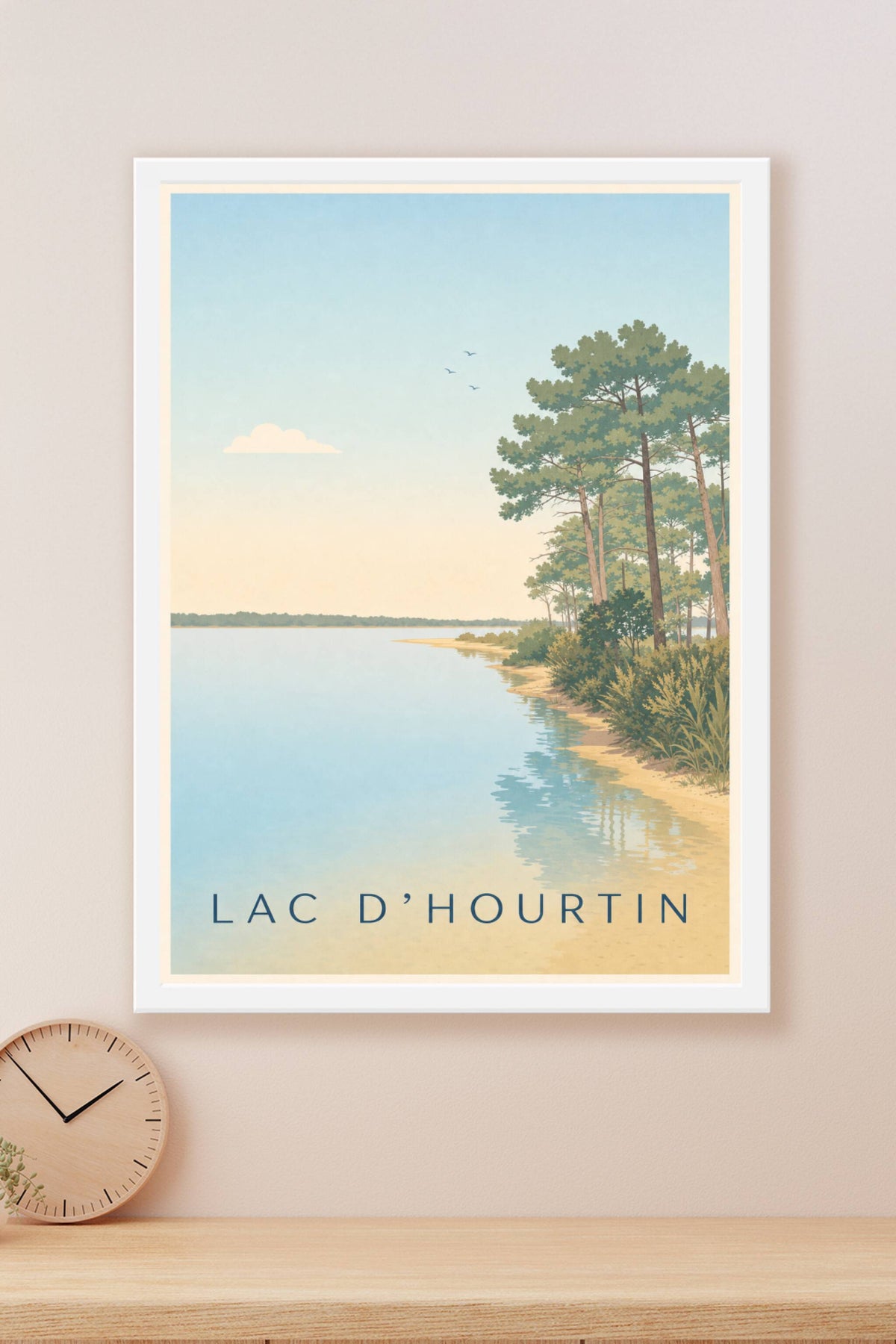 Affiche du lac d'Hourtin, poster phare de Richard
