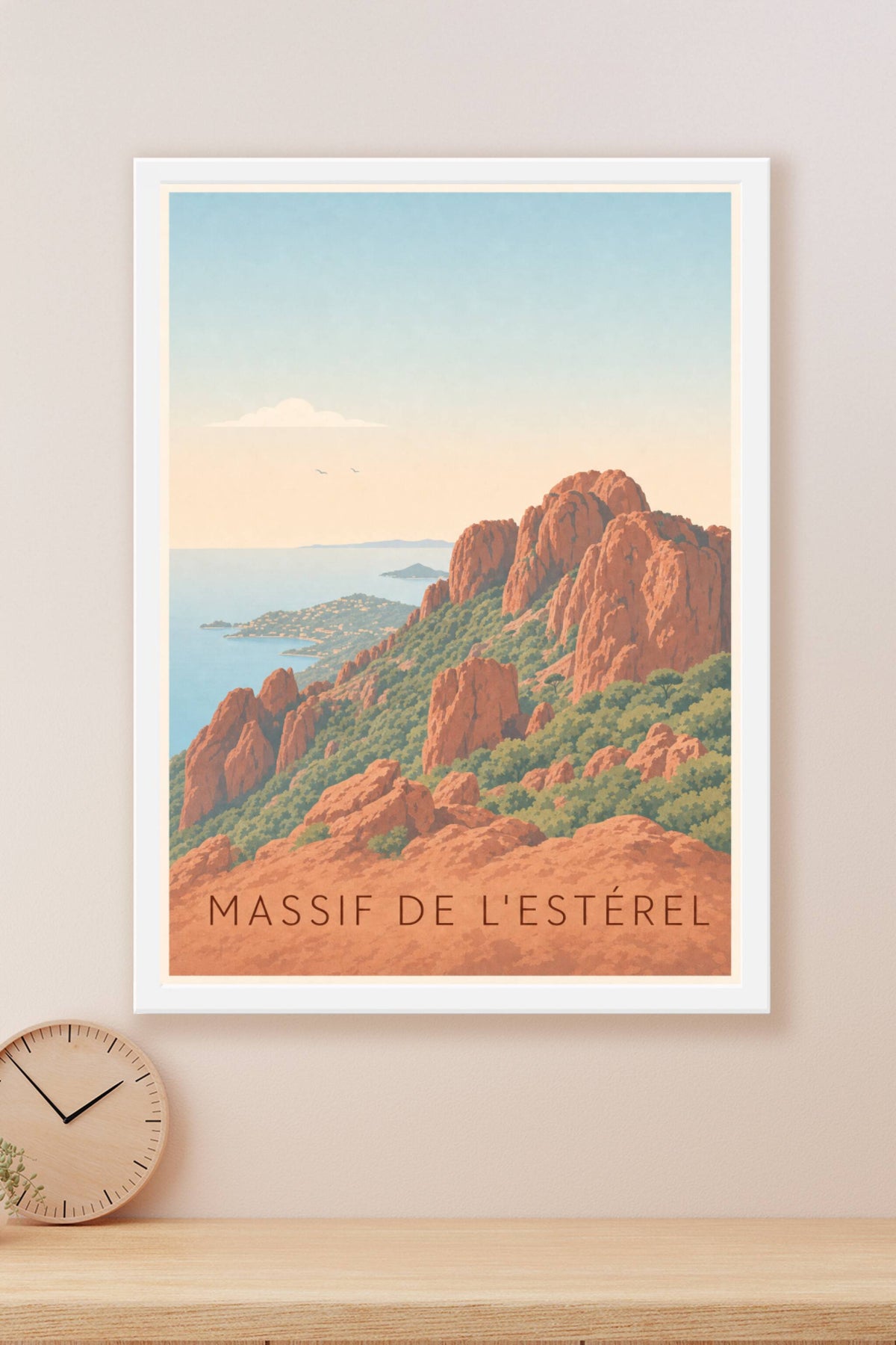 Affiche de l'Estérel, poster massif Côte d'Azur
