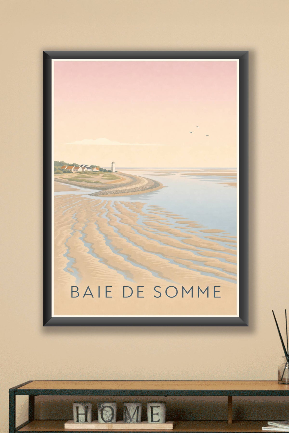 Affiche de la Baie de Somme, poster mollières