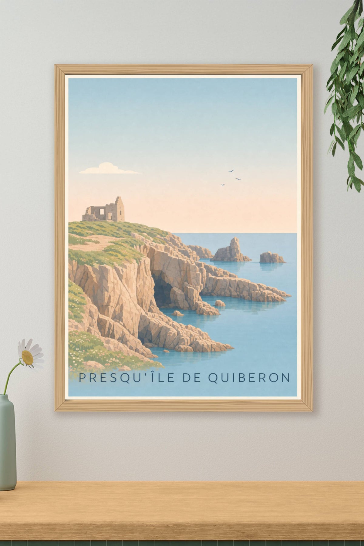 Affiche de la Presqu'île de Quiberon, poster Château Turpault
