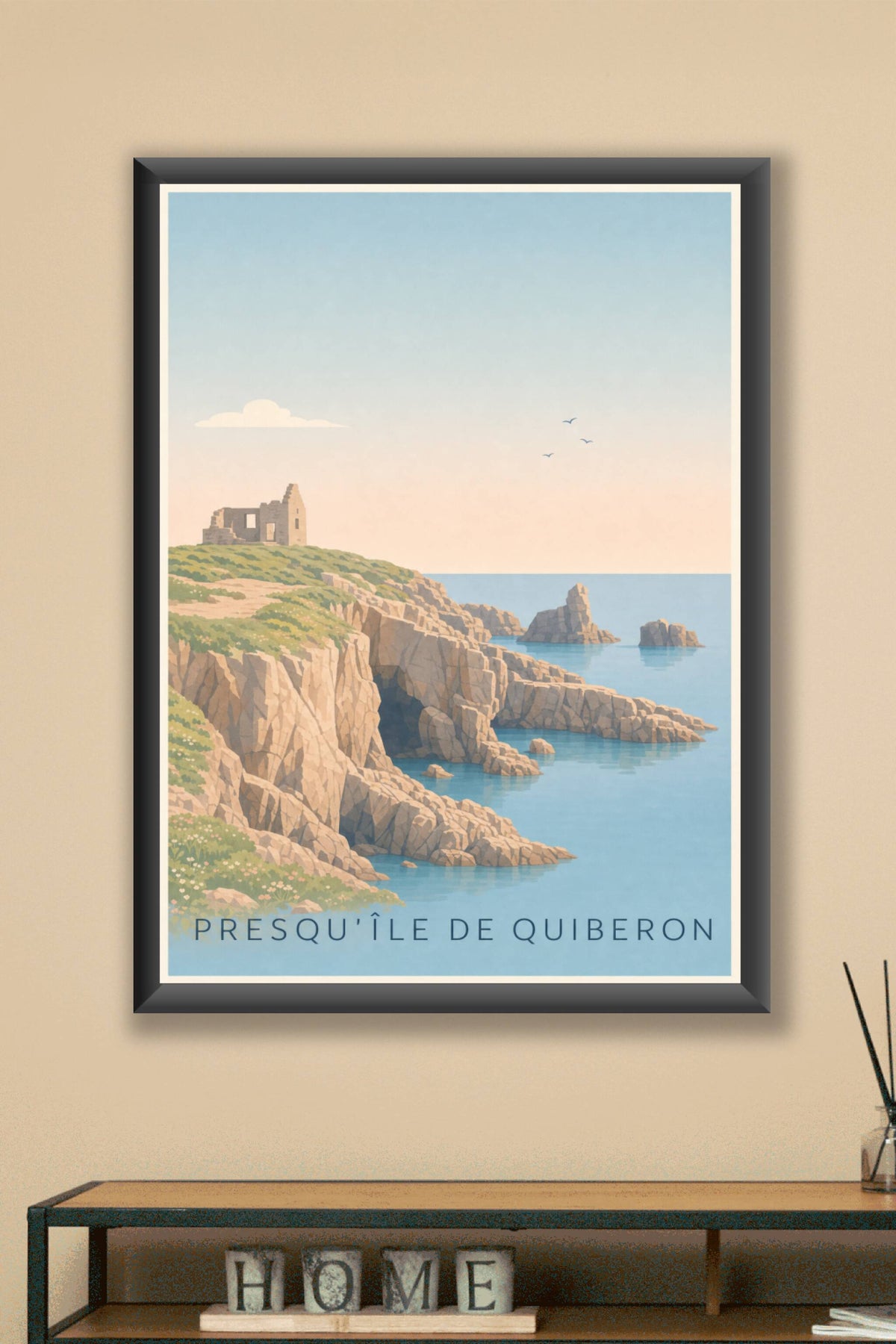 Affiche de la Presqu'île de Quiberon, poster Château Turpault