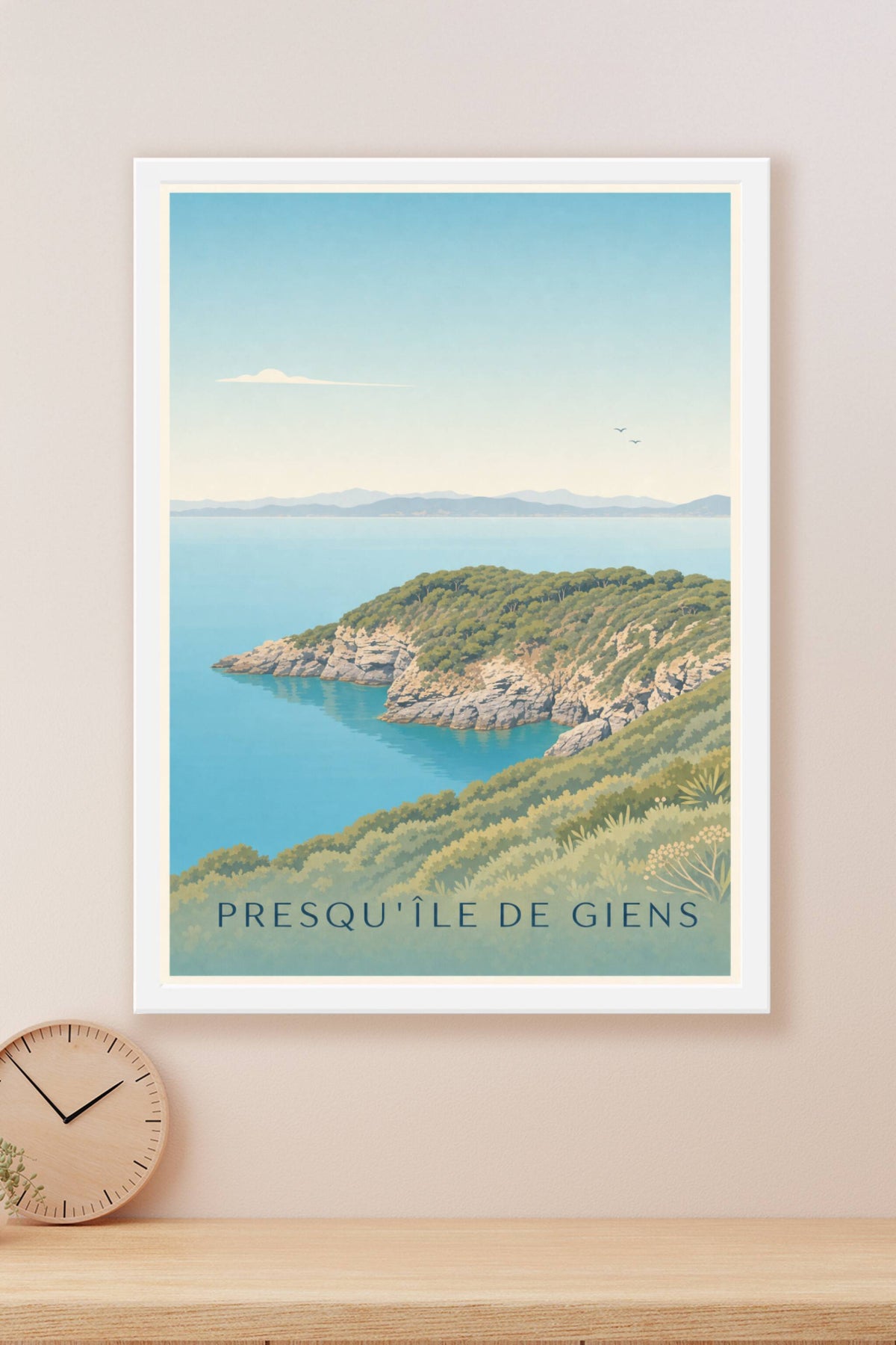 Affiche de la Presqu'île de Giens, poster littoral