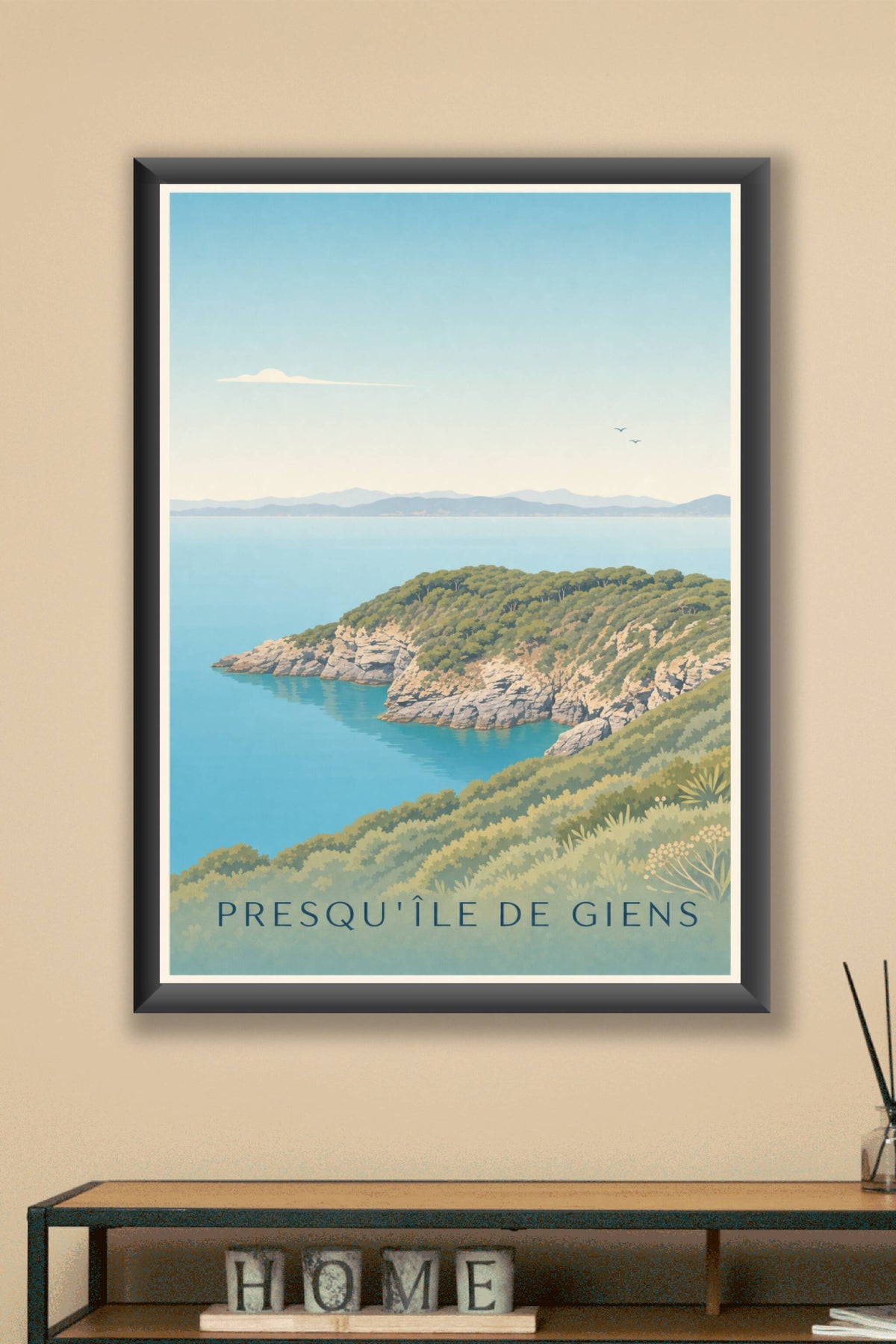 Affiche de la Presqu'île de Giens, poster littoral