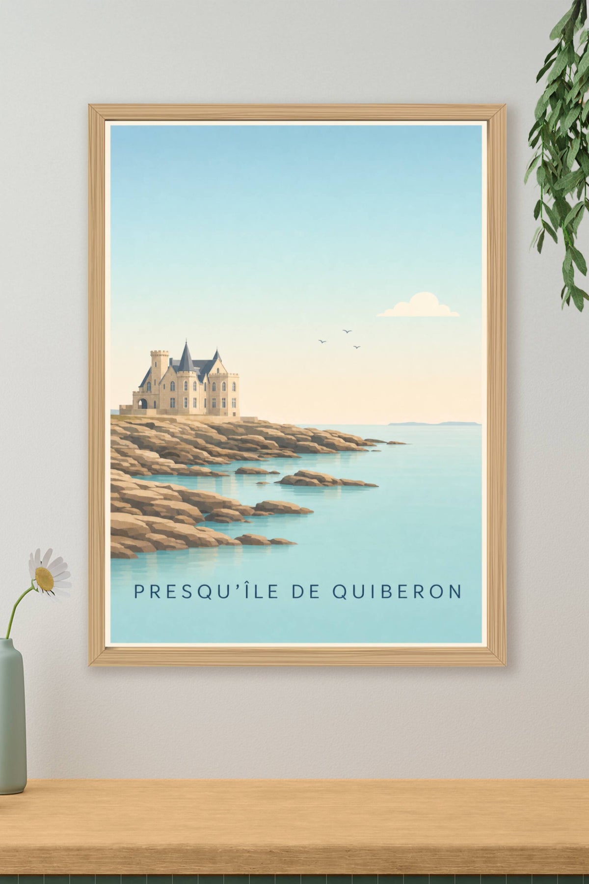 Affiche de la presqu'île de Quiberon, poster château