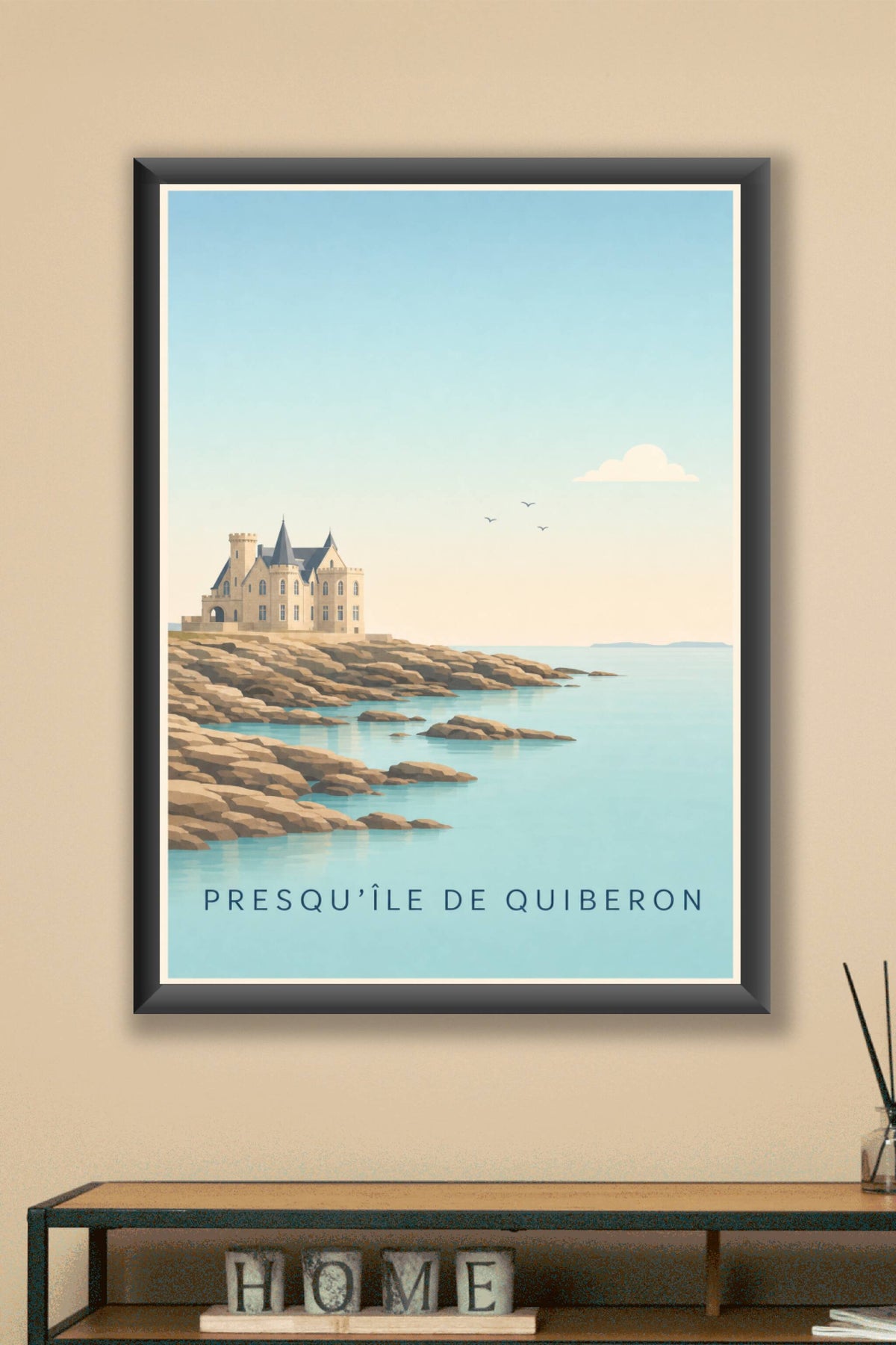 Affiche de la presqu'île de Quiberon, poster château