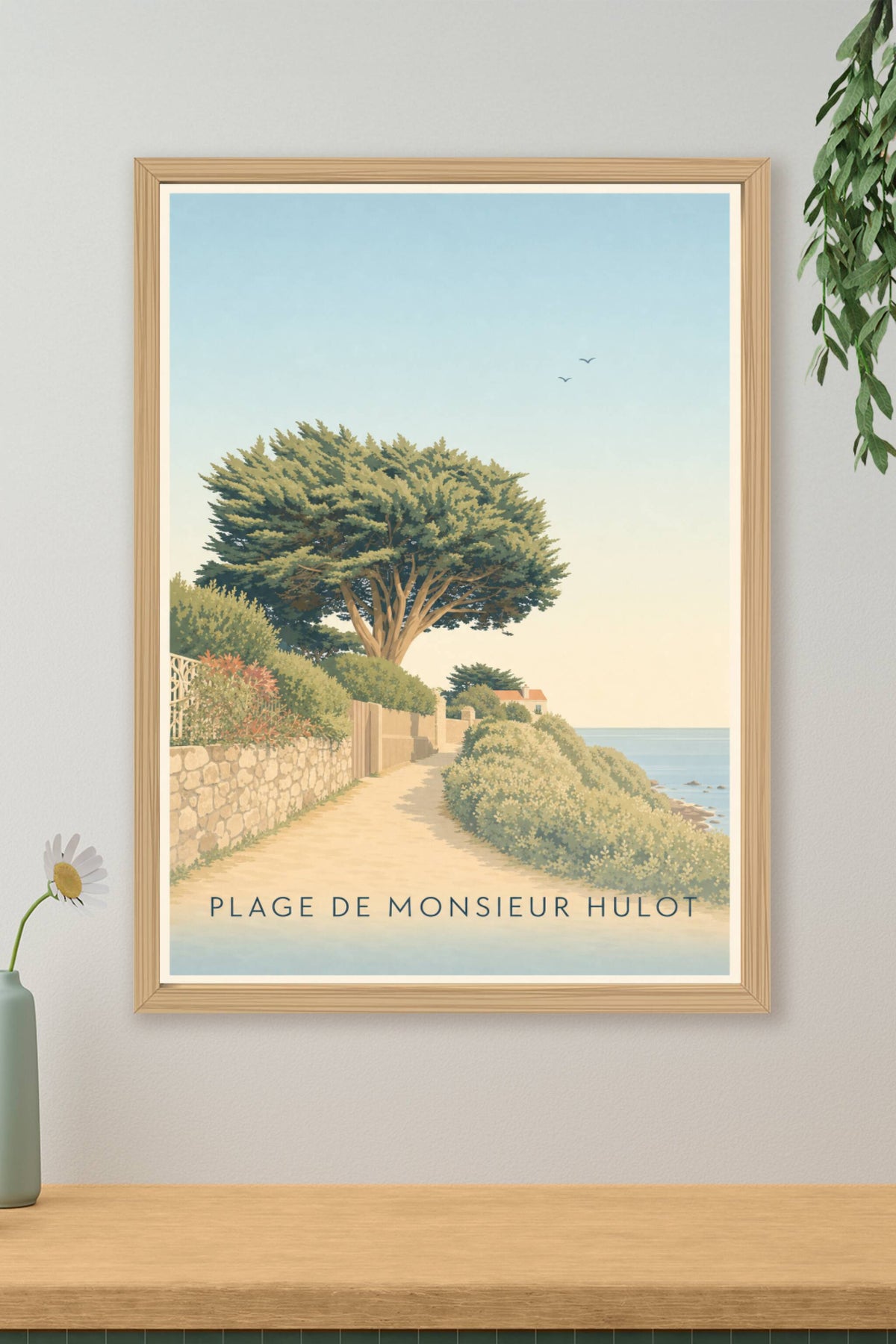 Affiche Plage de Monsieur Hulot, poster calme