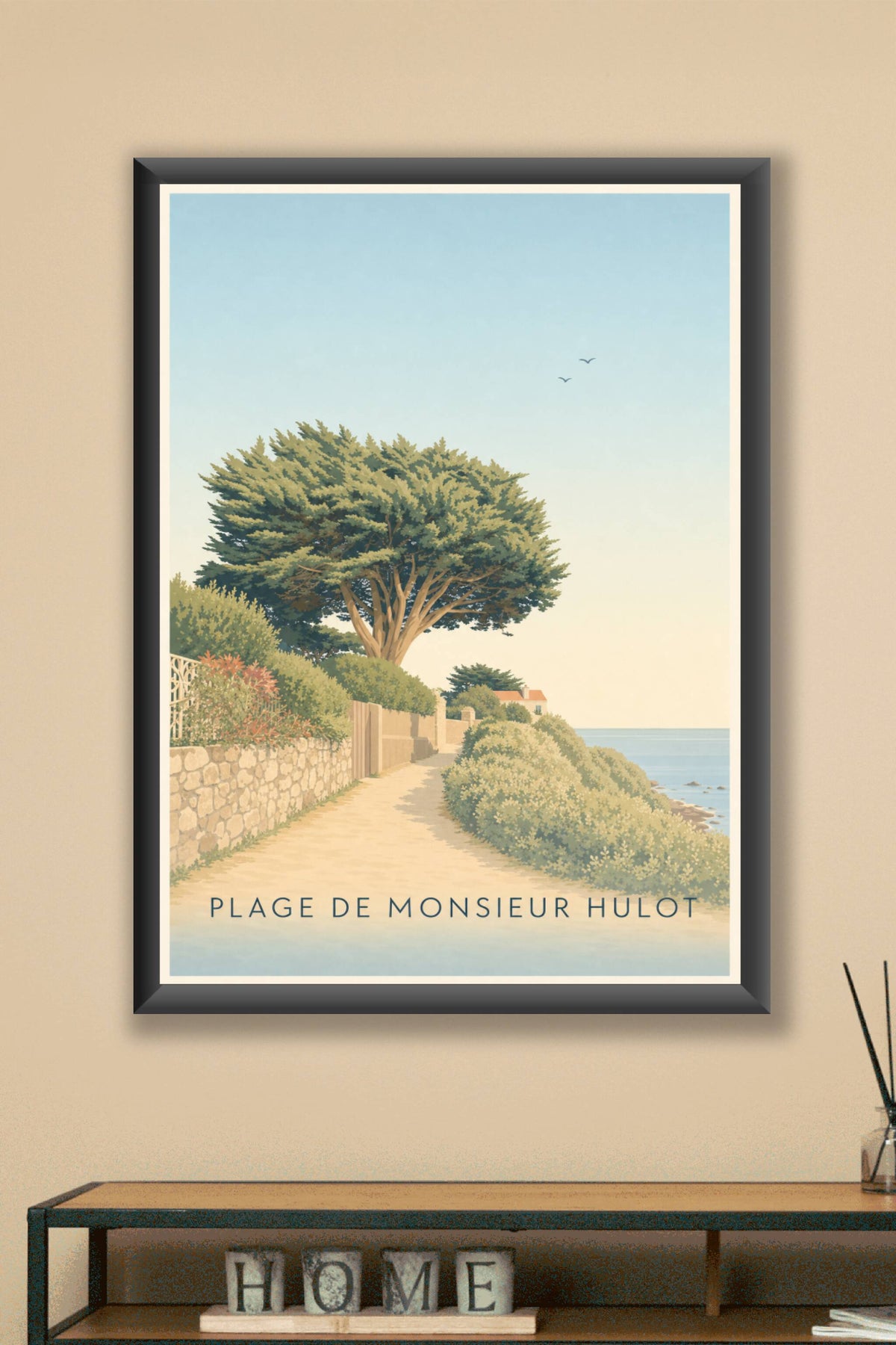 Affiche Plage de Monsieur Hulot, poster calme