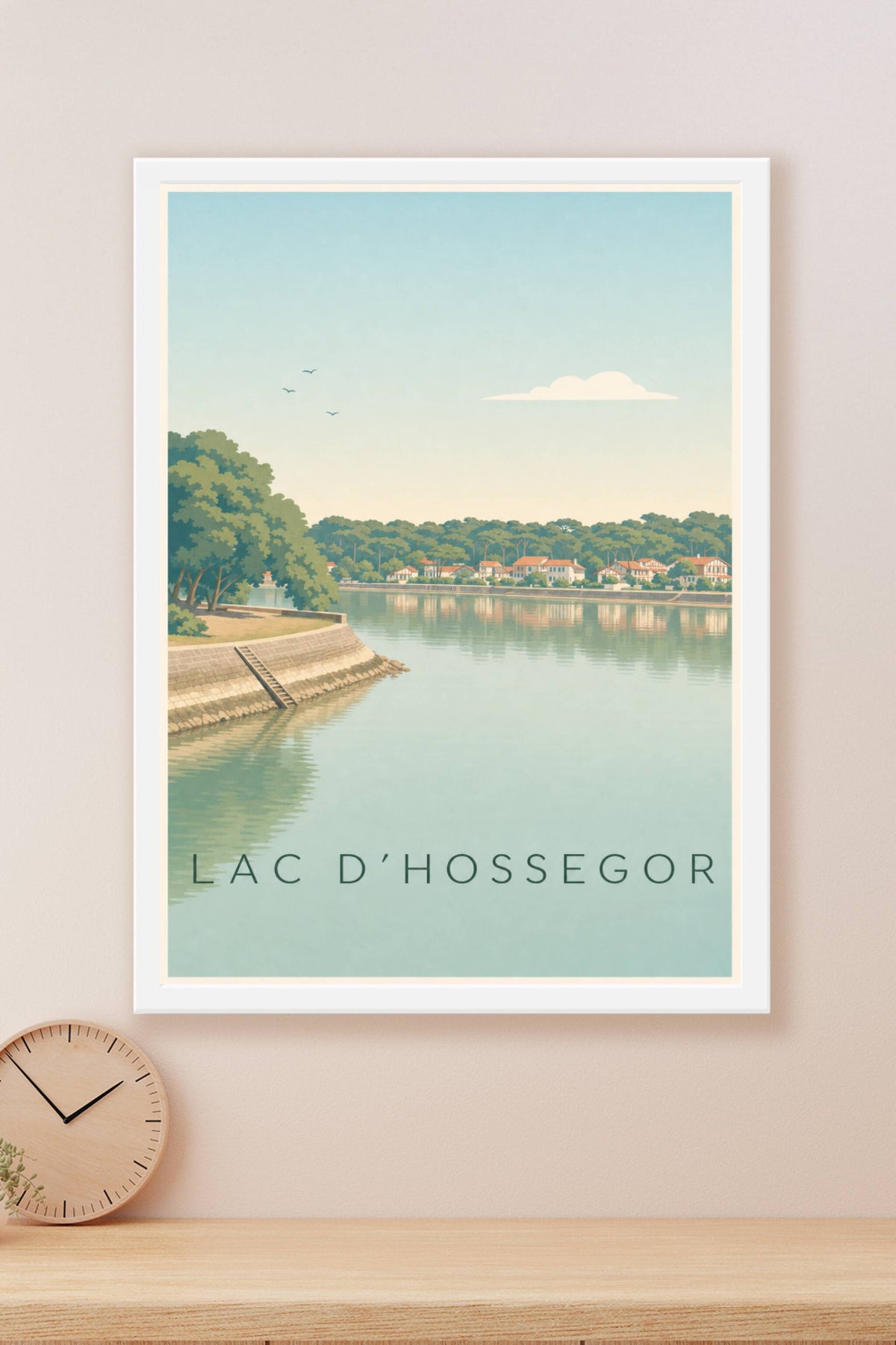 Affiche du lac d'Hossegor, poster Landes