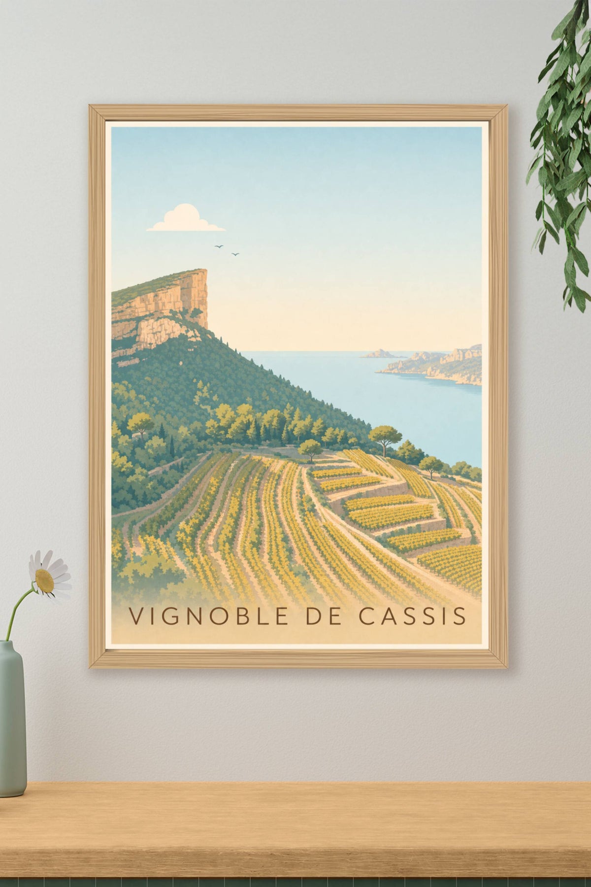 Affiche du Vignoble de Cassis, poster Cap Canaille