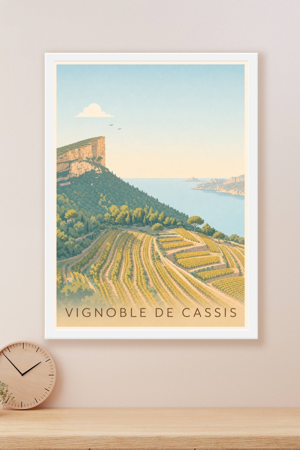 Affiche du Vignoble de Cassis, poster Cap Canaille