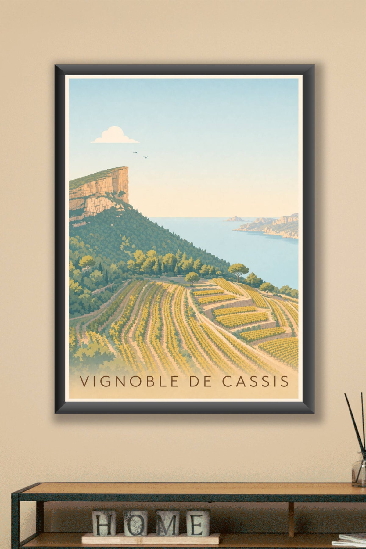 Affiche du Vignoble de Cassis, poster Cap Canaille