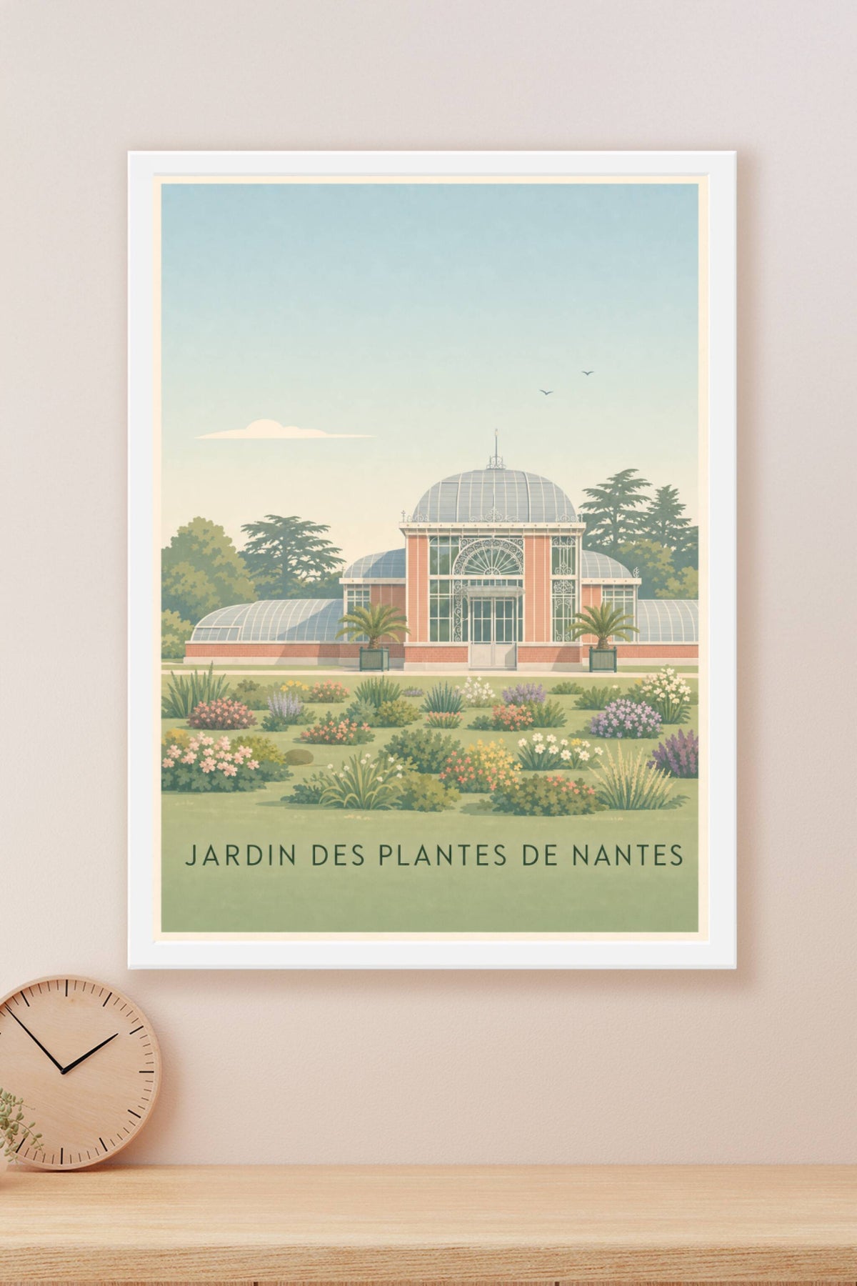 Affiche du Jardin des Plantes de Nantes, poster calme