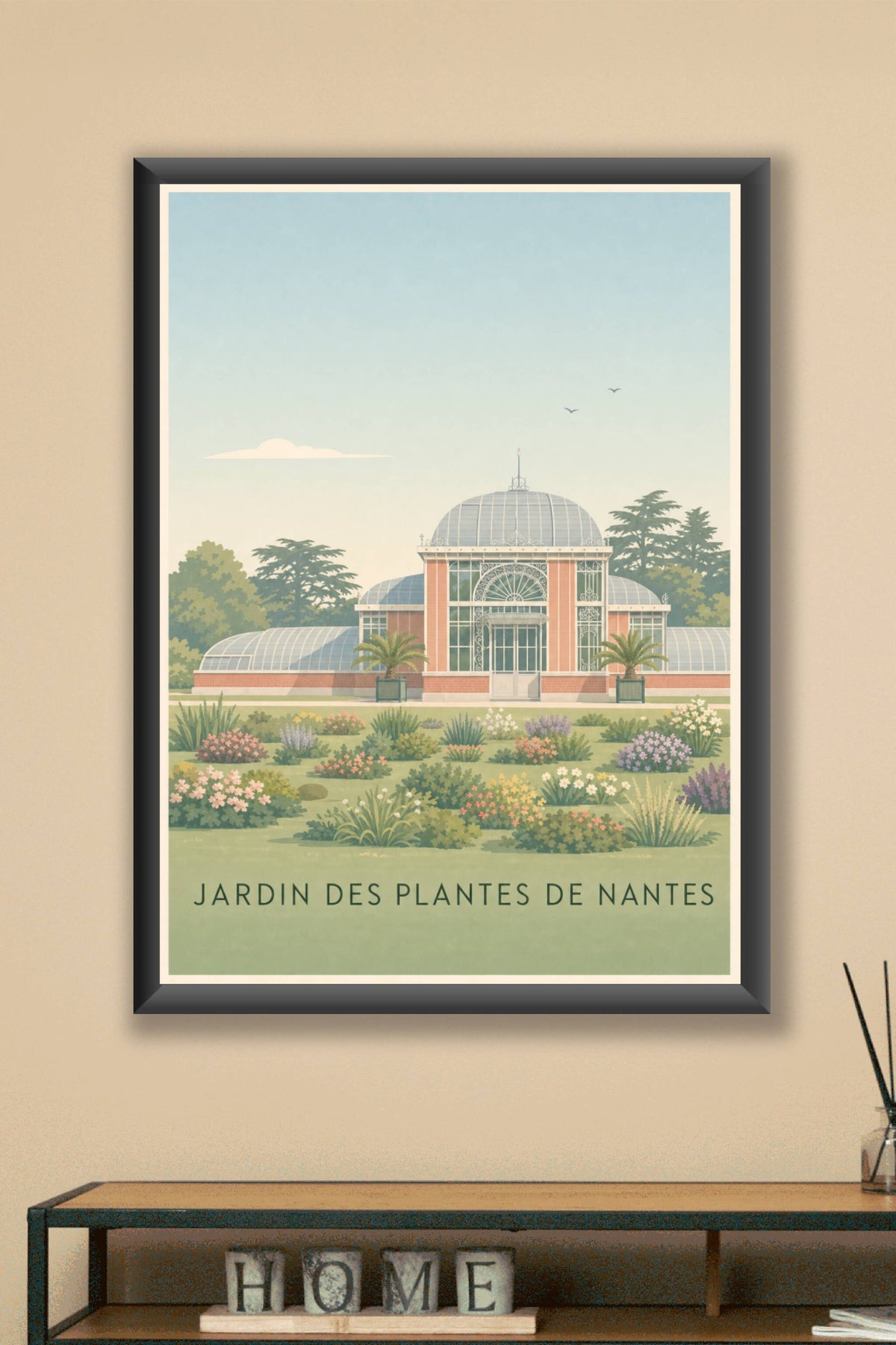 Affiche du Jardin des Plantes de Nantes, poster calme
