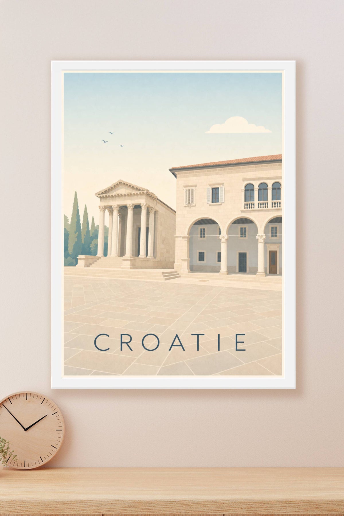 Affiche de Croatie, Temple d'Auguste à Pula