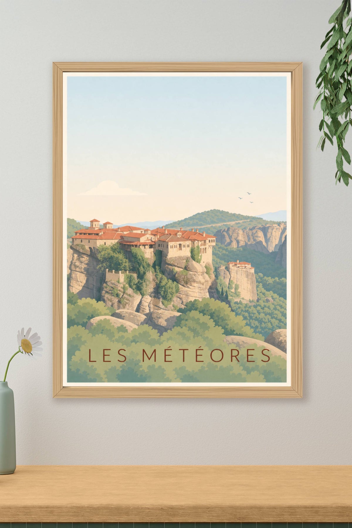 Affiche des Météores, poster monastères perchés