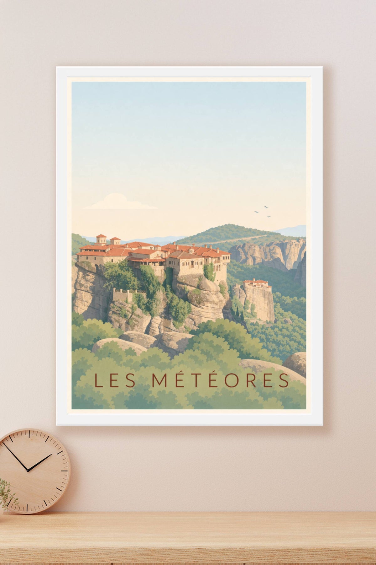Affiche des Météores, poster monastères perchés