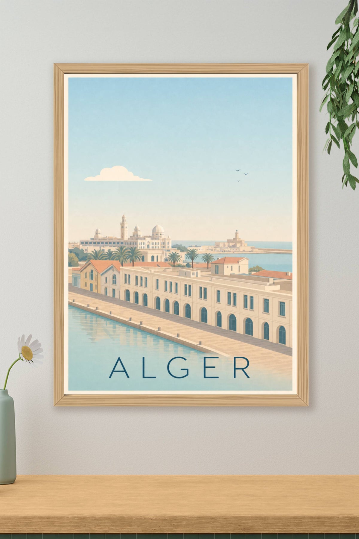 Affiche d'Alger, poster ville calme