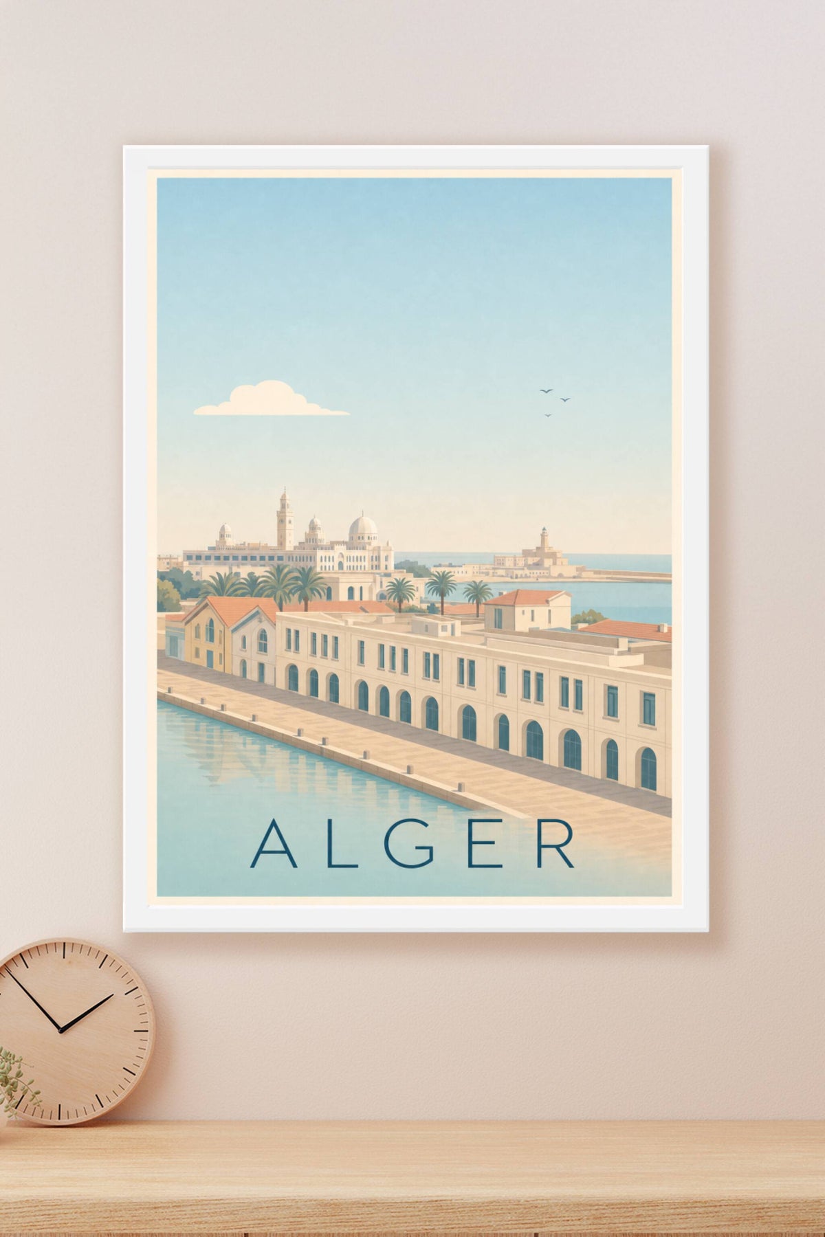 Affiche d'Alger, poster ville calme