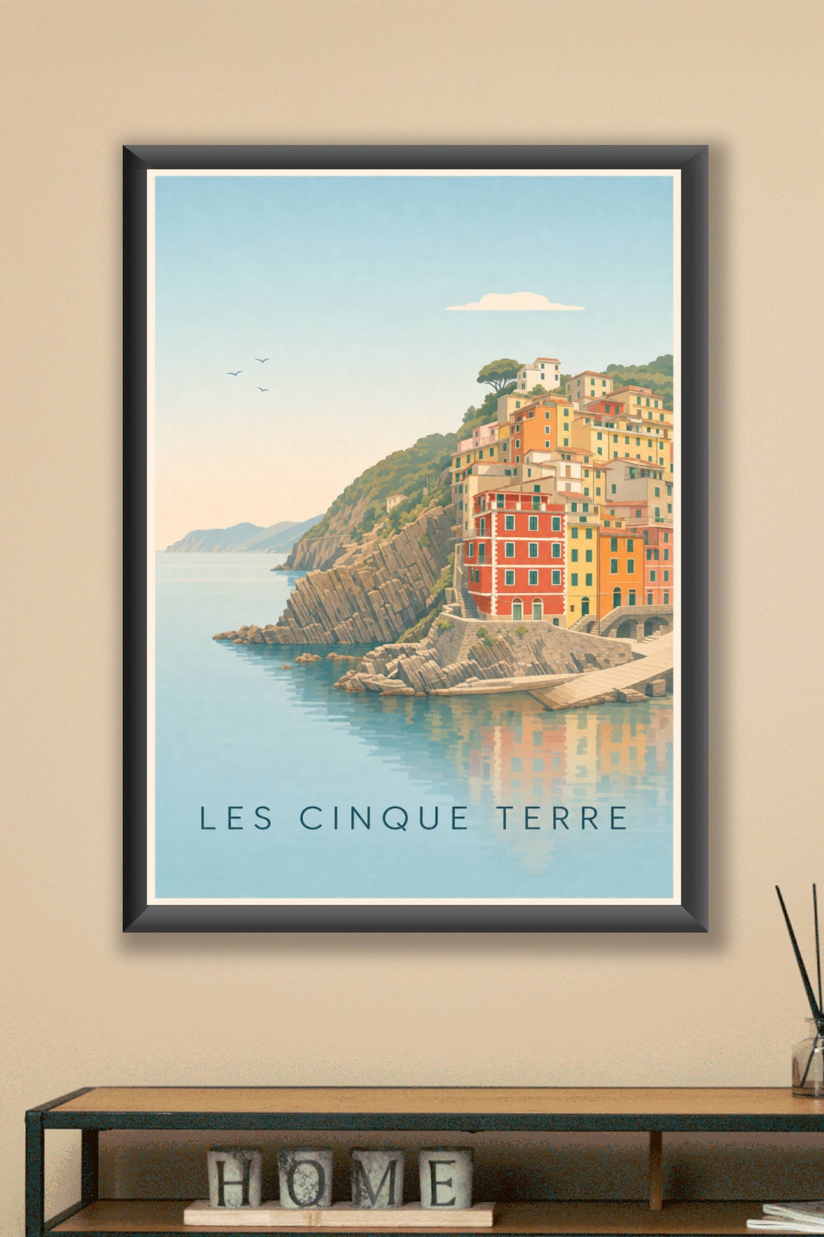 Affiche des Cinque Terre, poster village italien