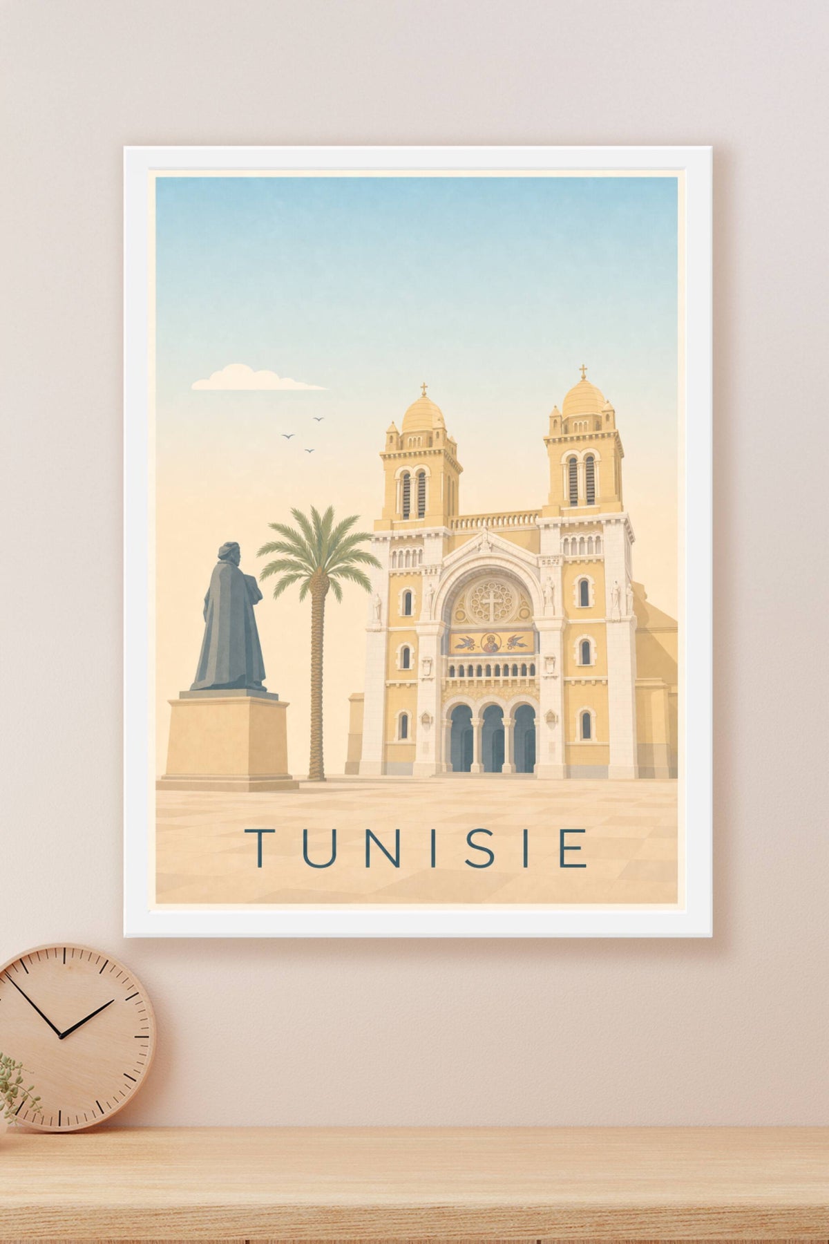 Affiche de Tunisie, poster Cathédrale de Tunis