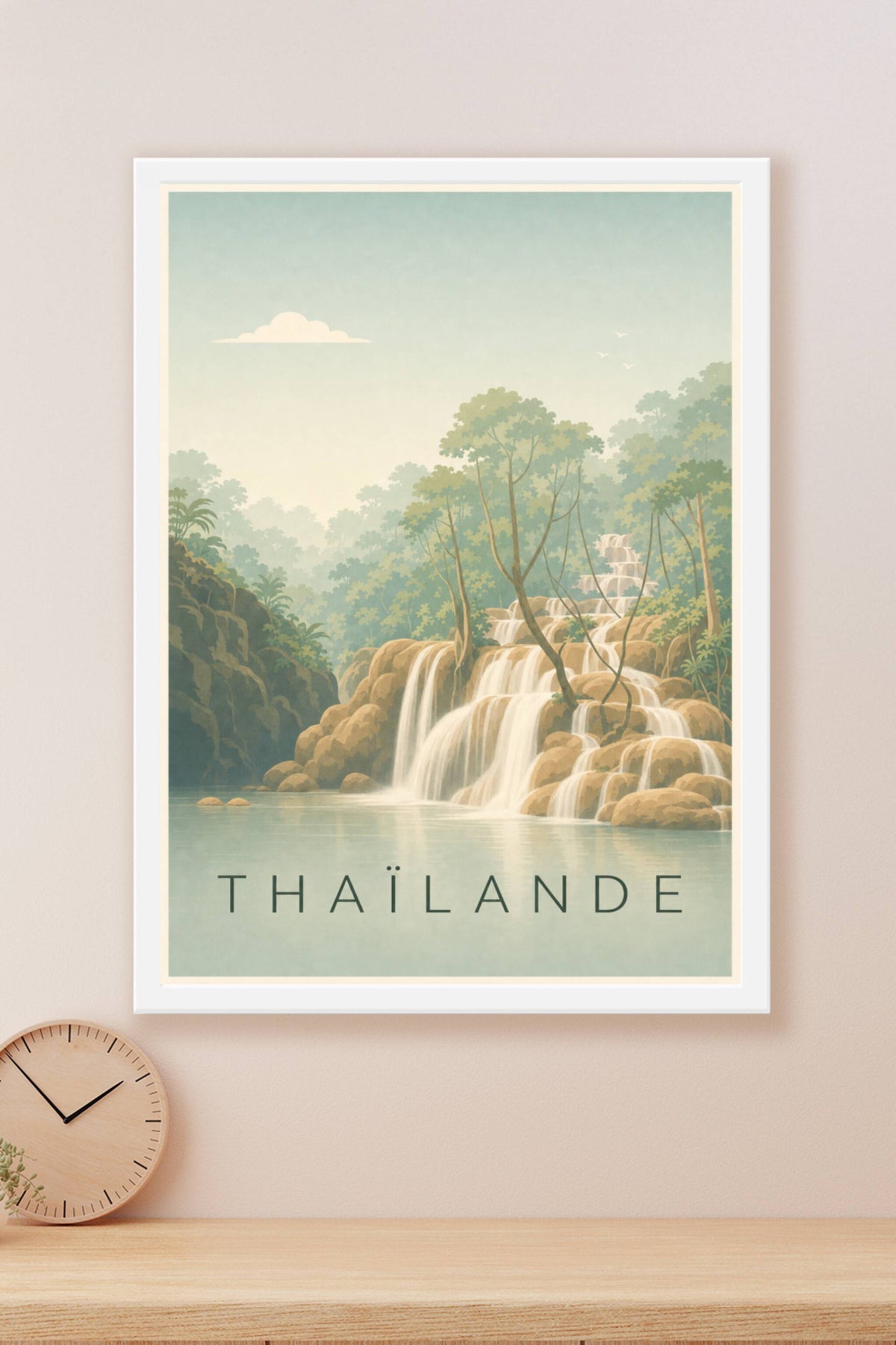 Affiche de Thaïlande, poster de cascades