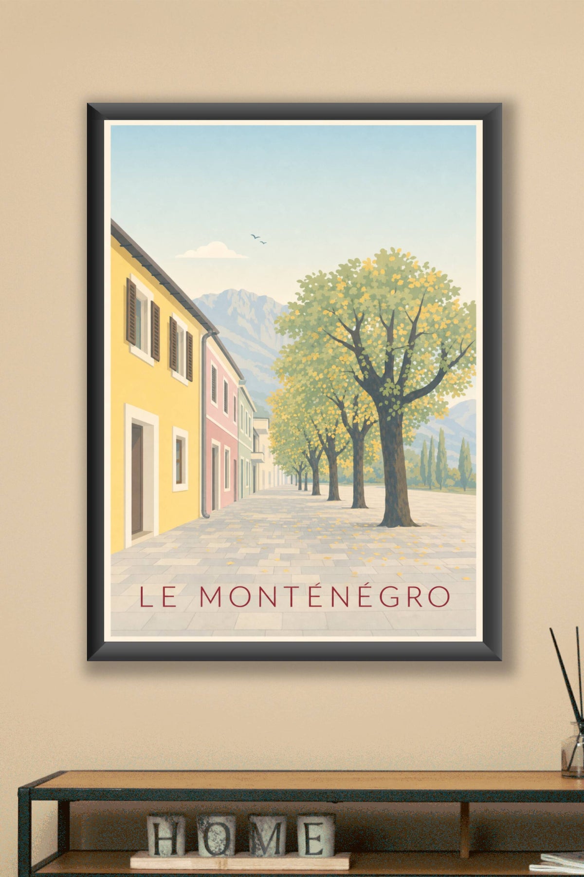 Affiche du Monténégro, poster rue calme