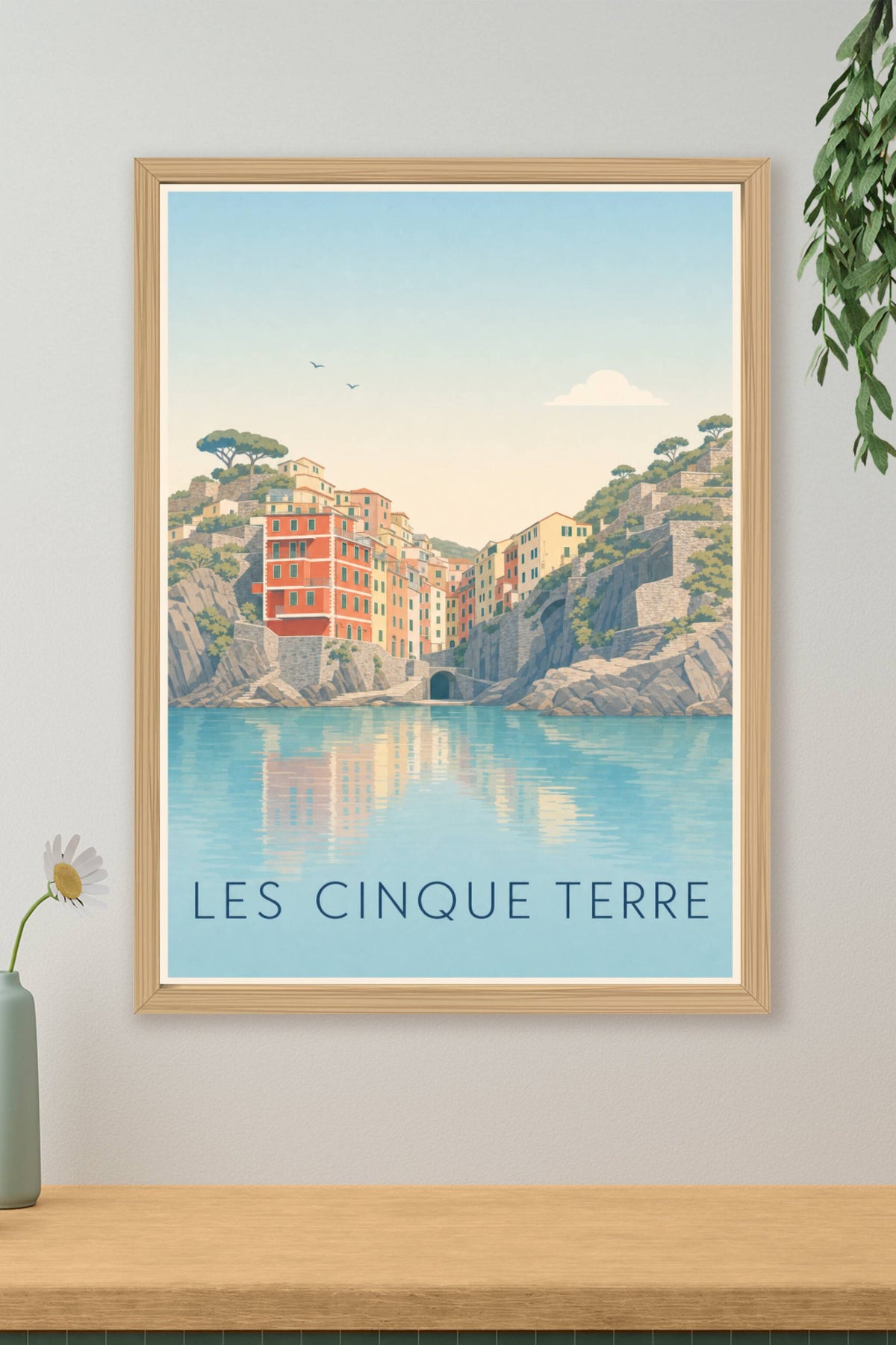 Affiche des Cinque Terre, poster village d'Italie