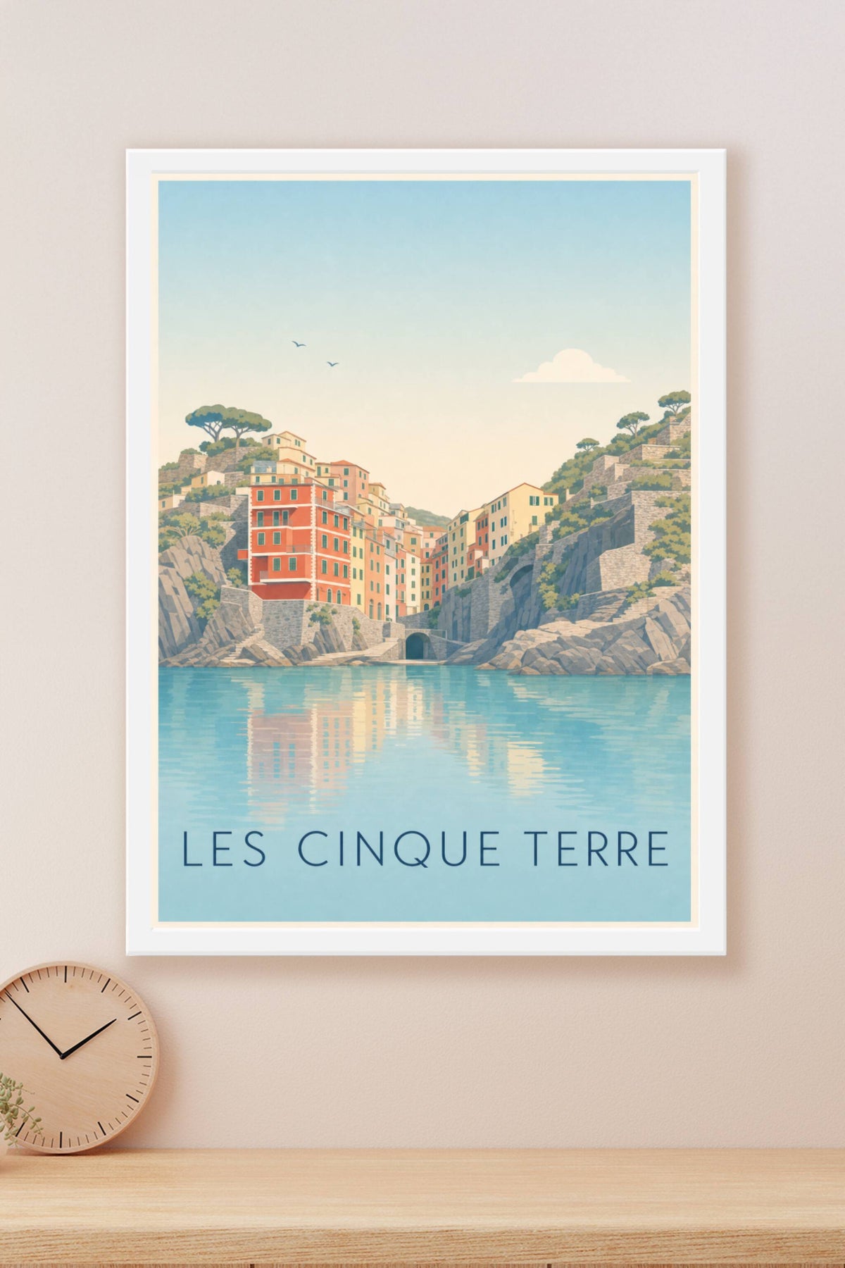 Affiche des Cinque Terre, poster village d'Italie