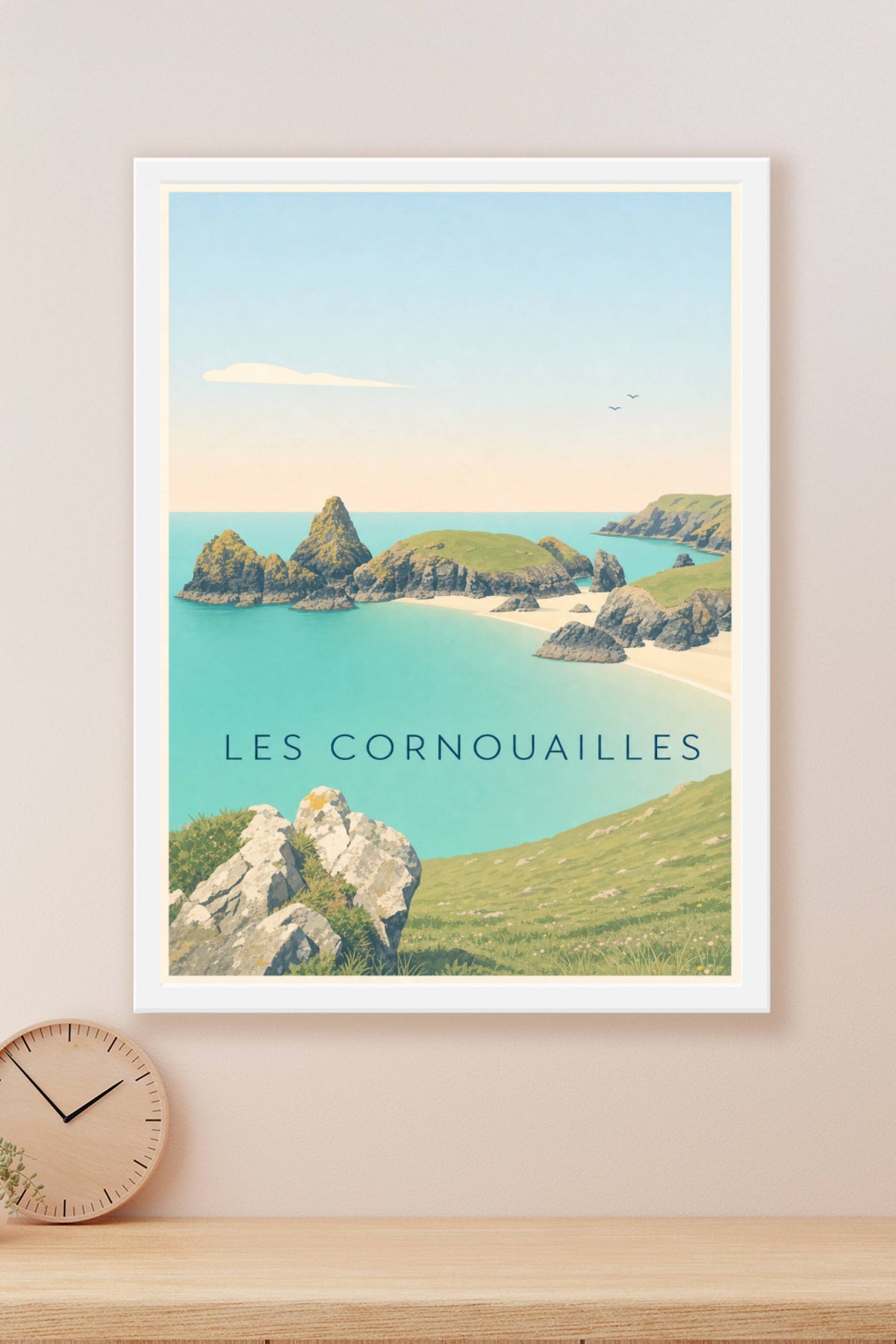 Affiche des Cornouailles, poster village breton