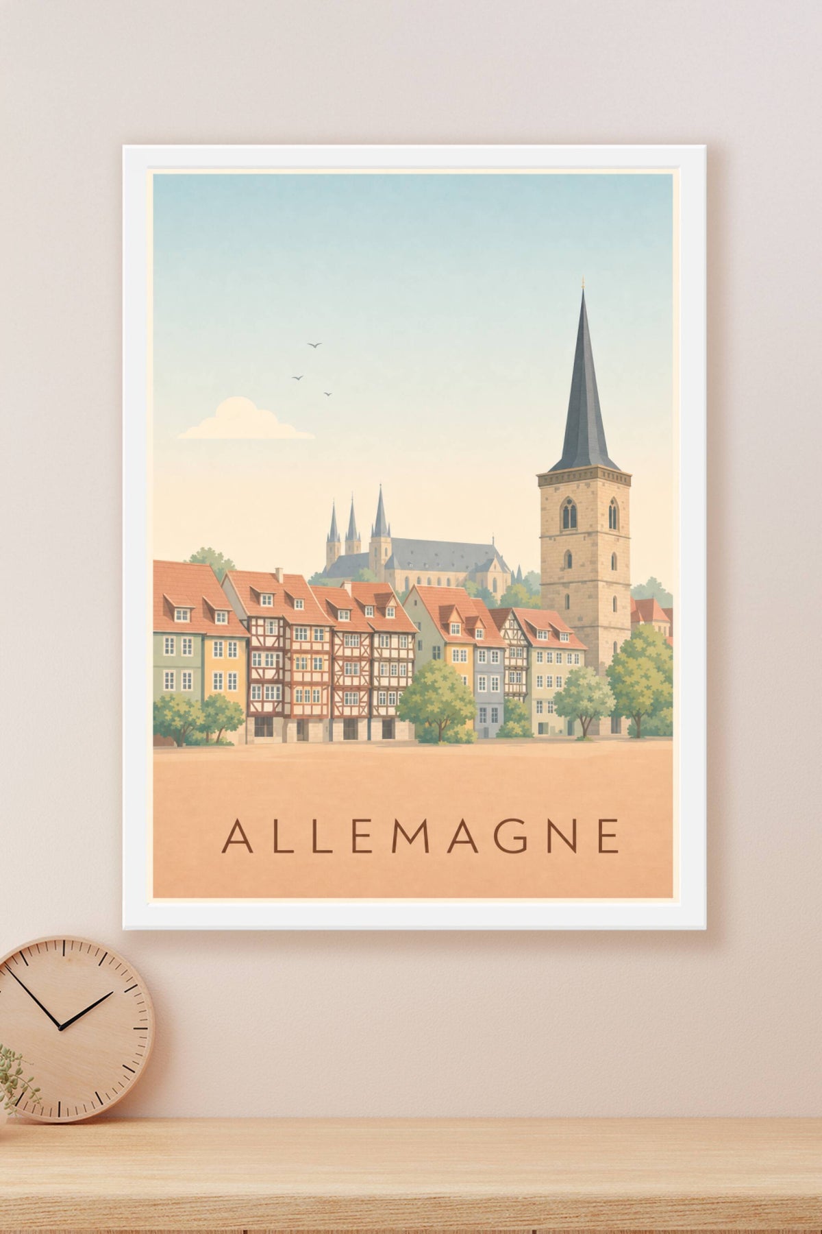 Affiche d'Allemagne, poster maisons à colombages