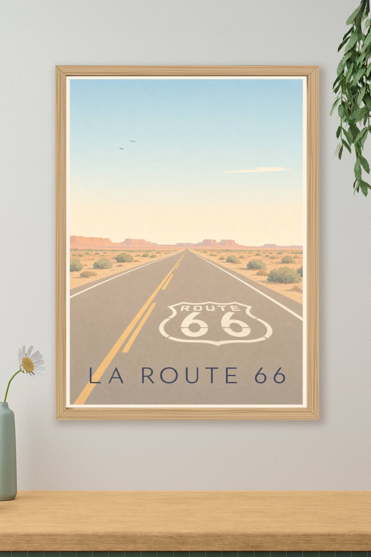Affiche de la Route 66, poster canyon calme