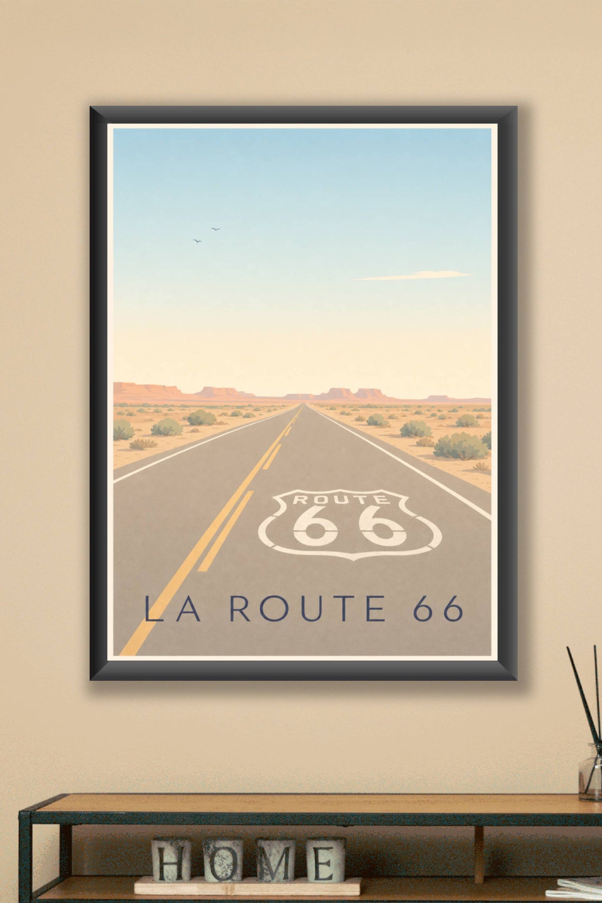 Affiche de la Route 66, poster canyon calme