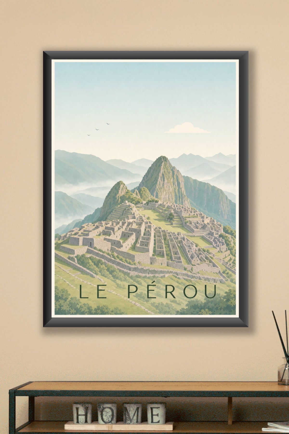 Affiche du Pérou, poster machu picchu