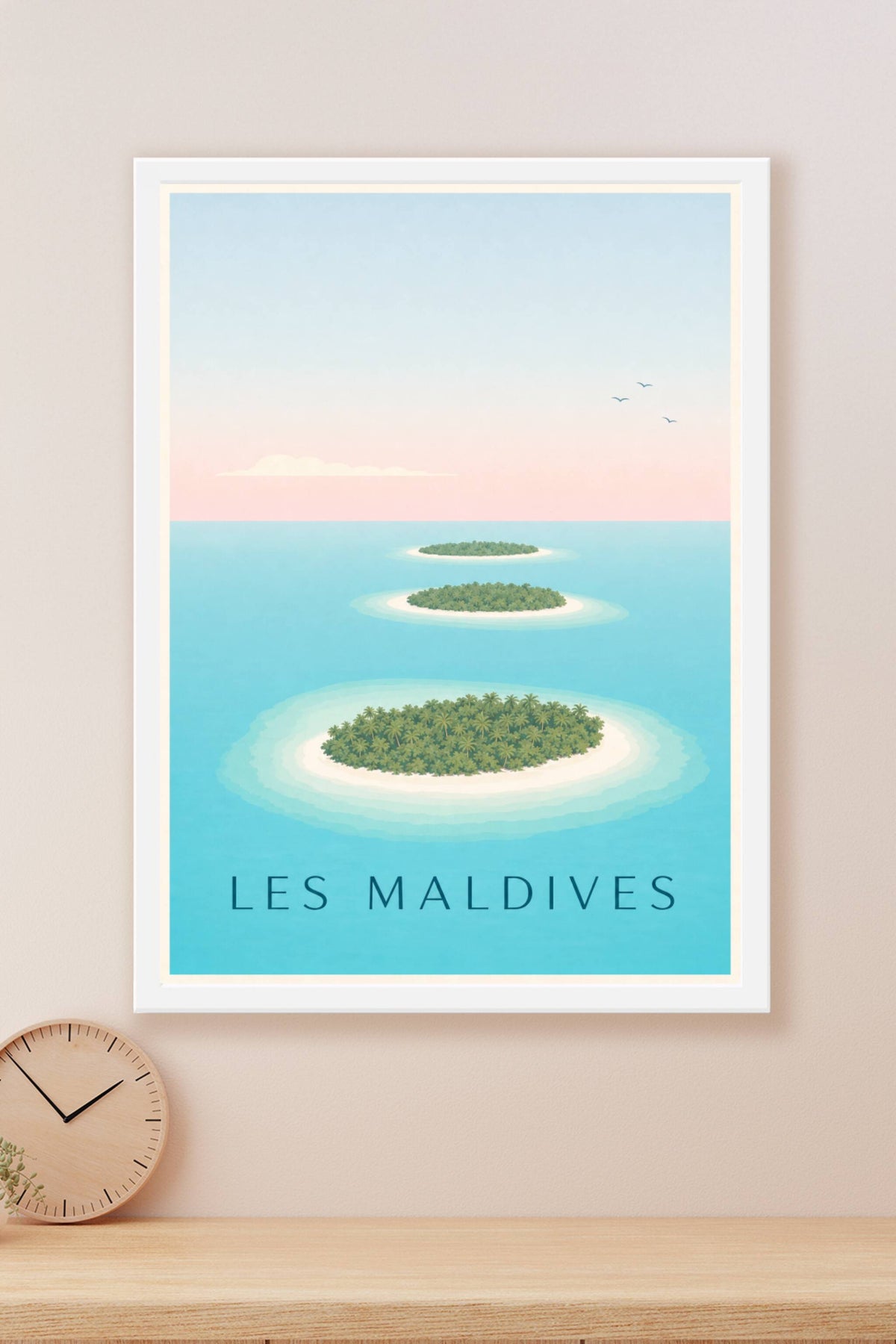 Affiche des Maldives, poster paysage calme