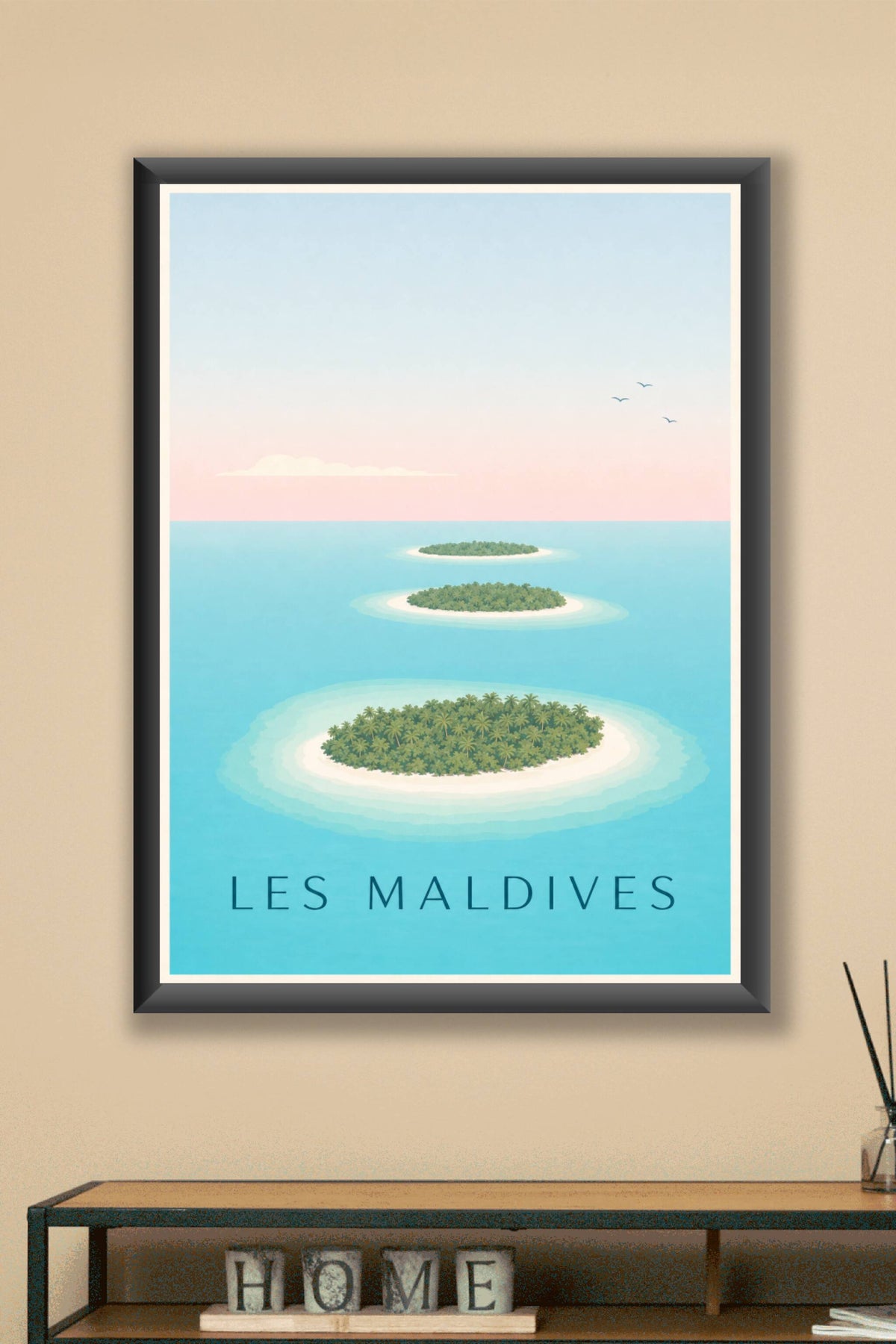 Affiche des Maldives, poster paysage calme