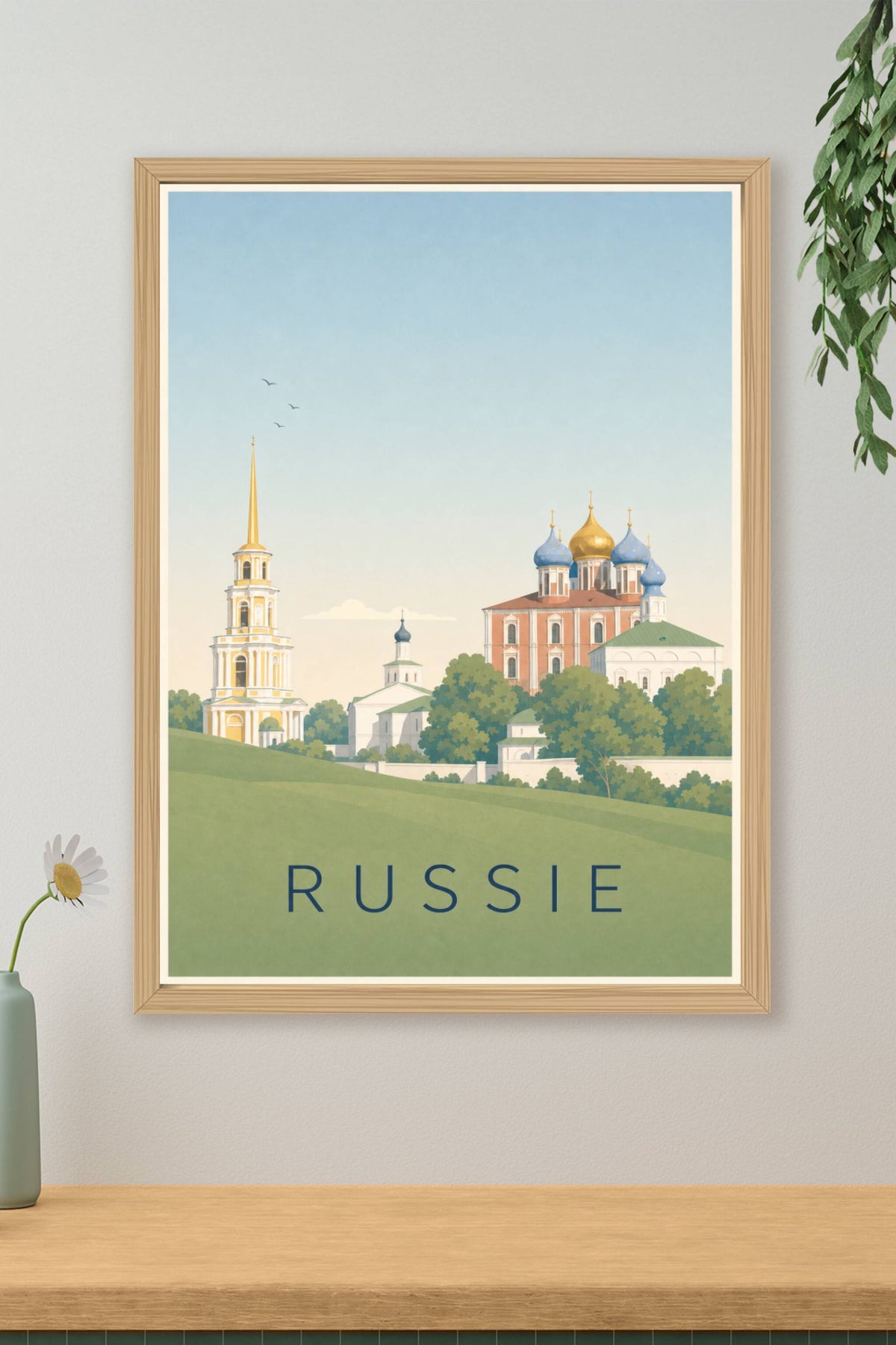 Affiche de Russie, poster dômes colorés