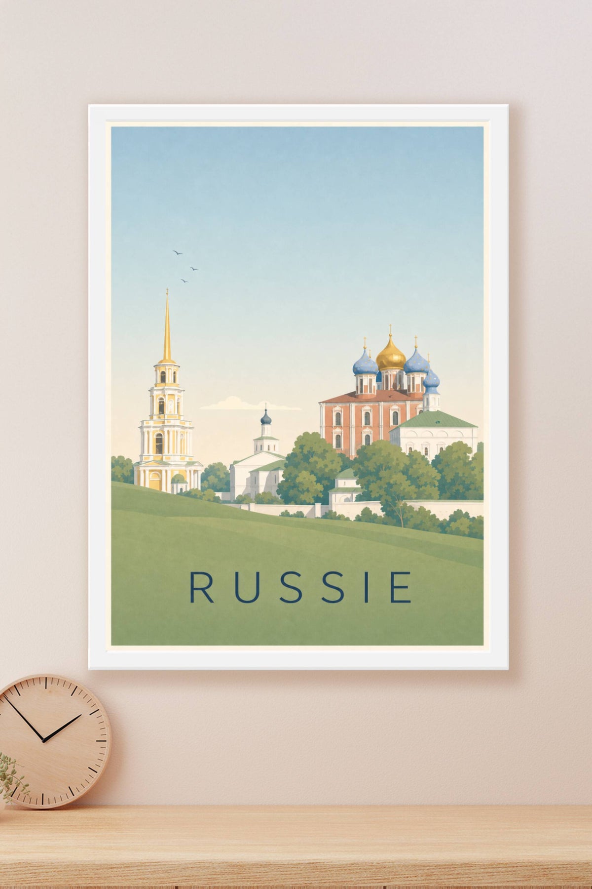Affiche de Russie, poster dômes colorés