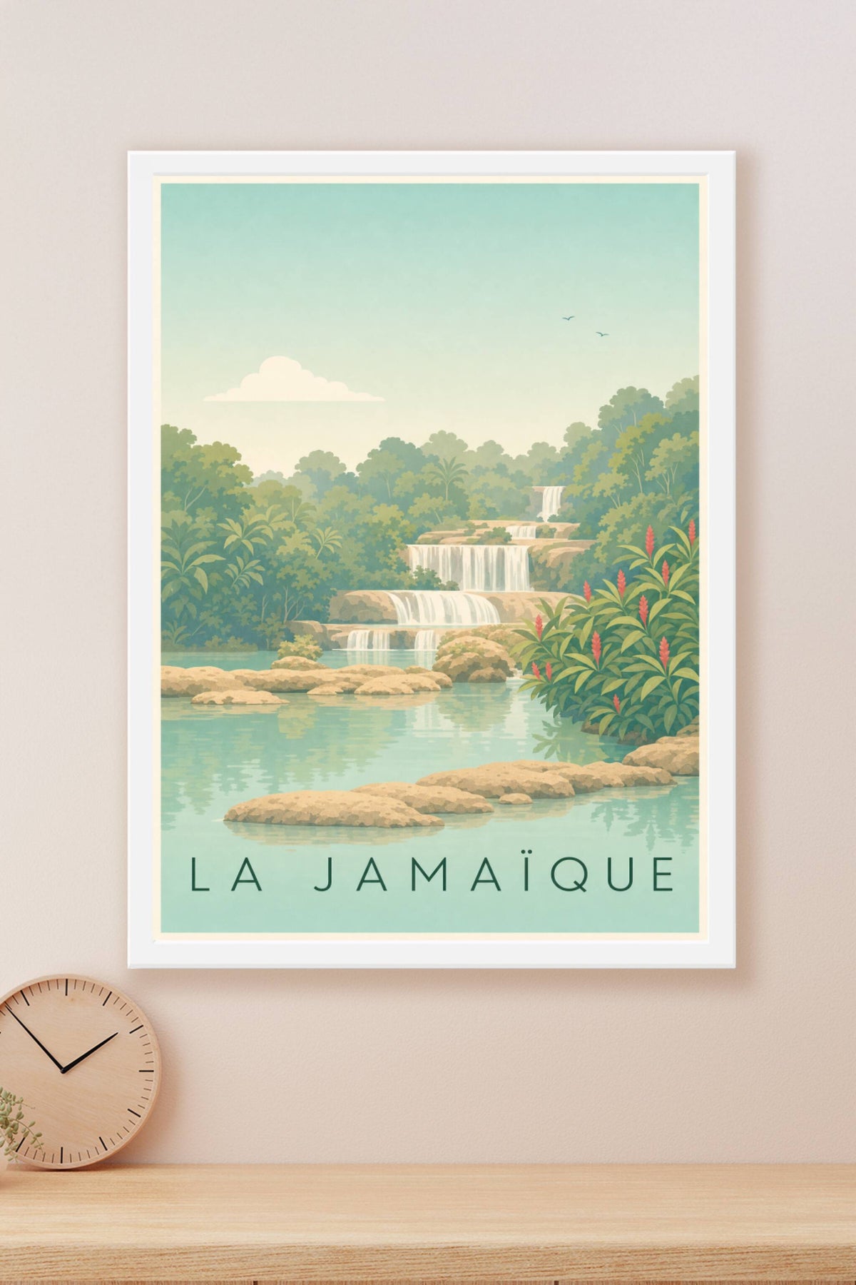 Affiche de la Jamaïque, poster cascades