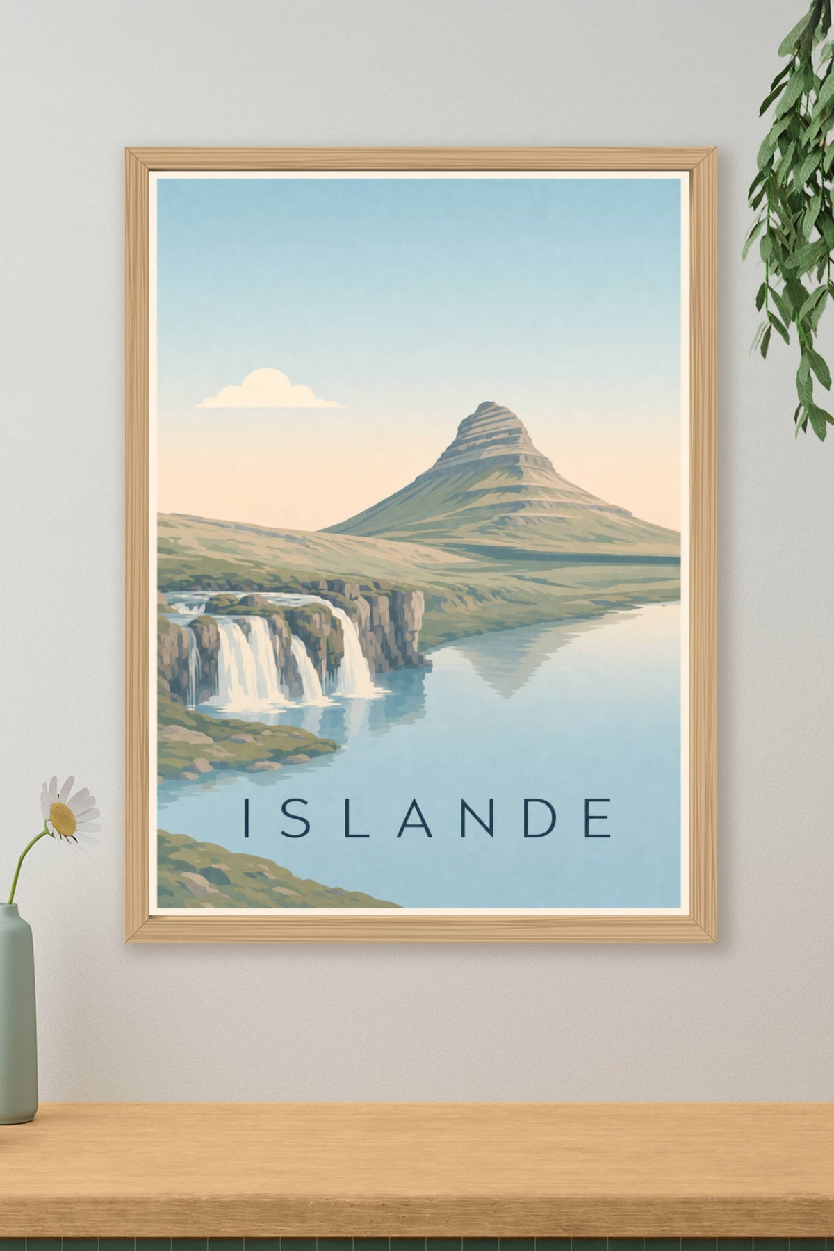 Affiche d'Islande, poster paysage calme