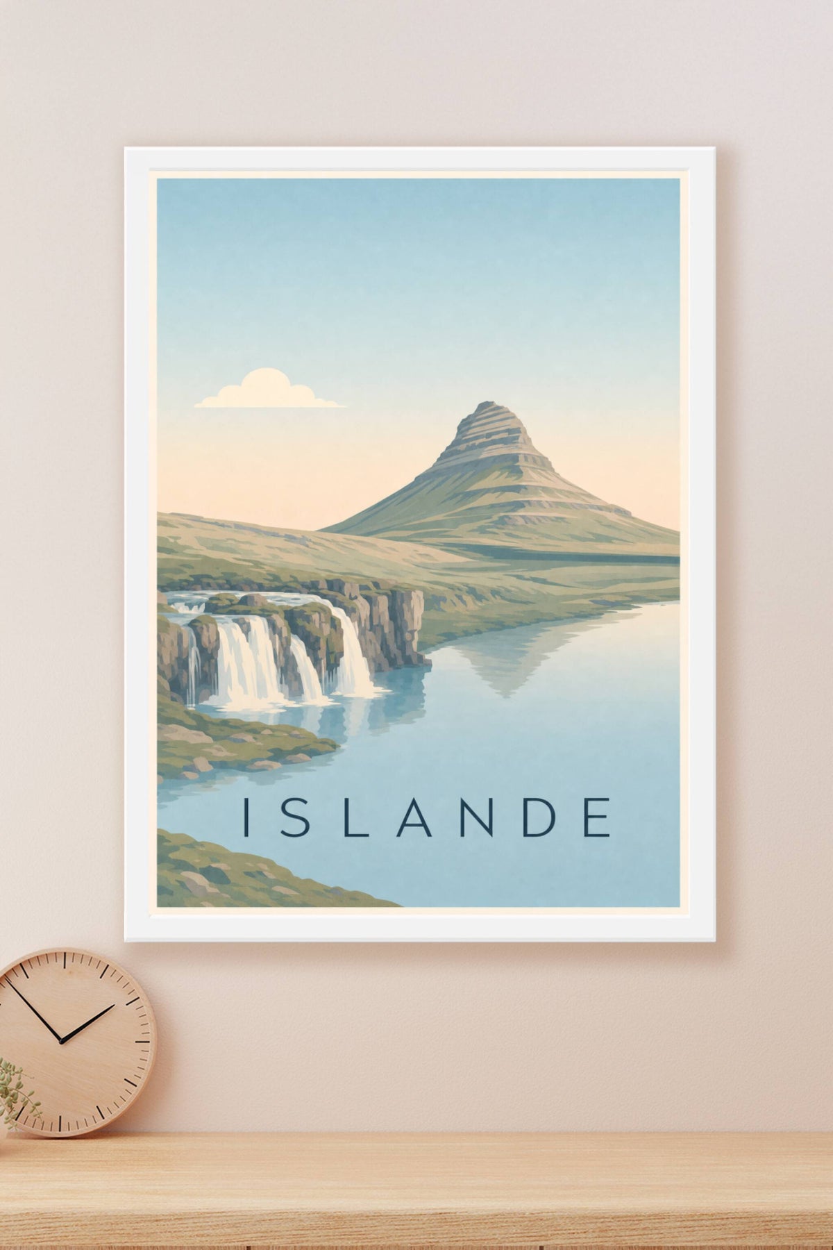 Affiche d'Islande, poster paysage calme