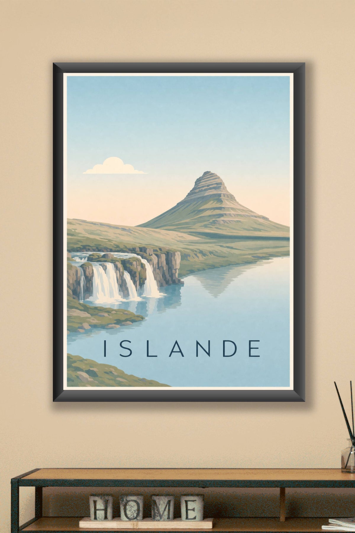 Affiche d'Islande, poster paysage calme