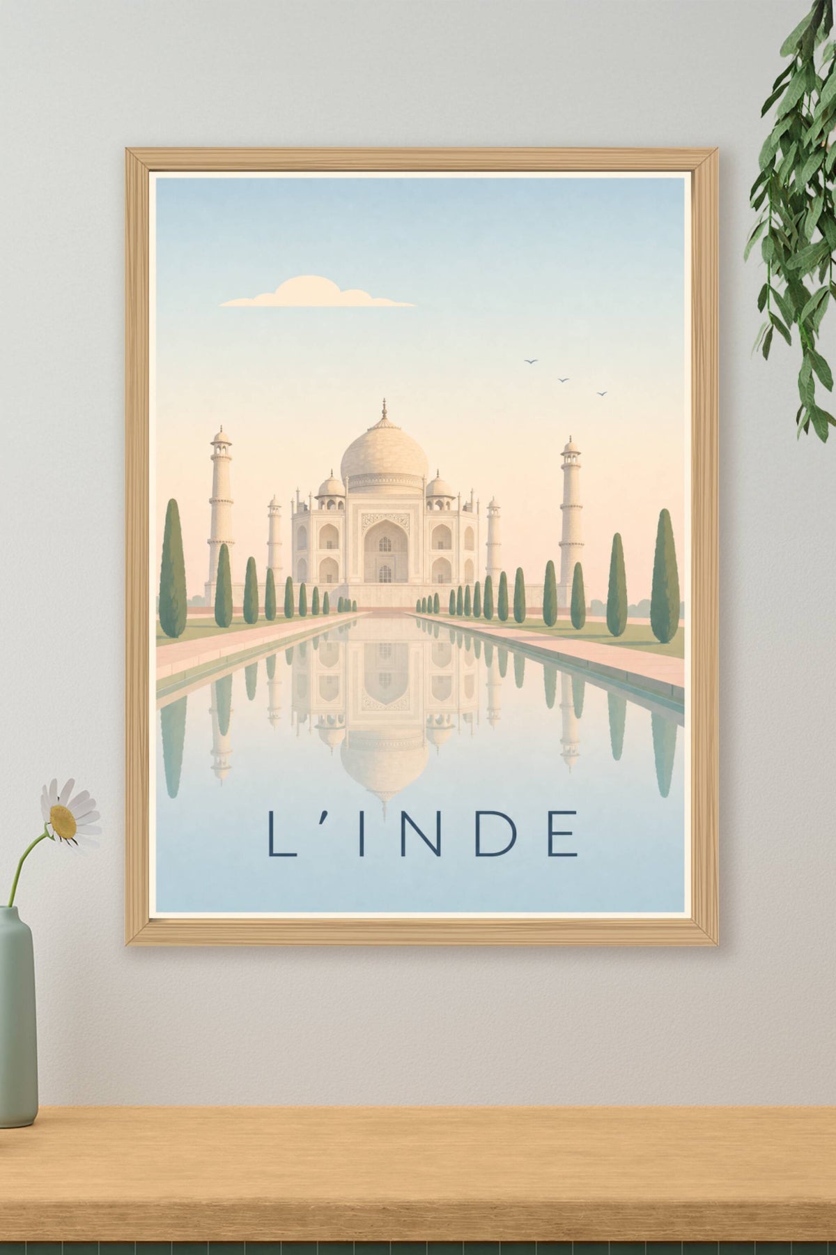 Affiche de l'Inde, poster architecture calme
