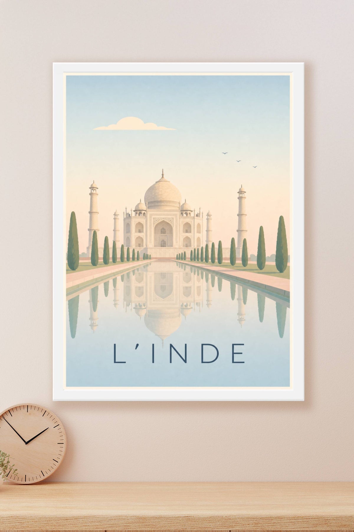 Affiche de l'Inde, poster architecture calme