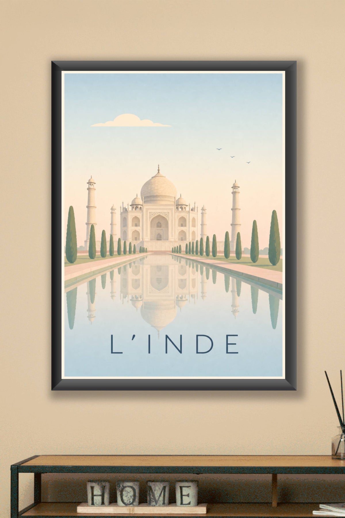 Affiche de l'Inde, poster architecture calme