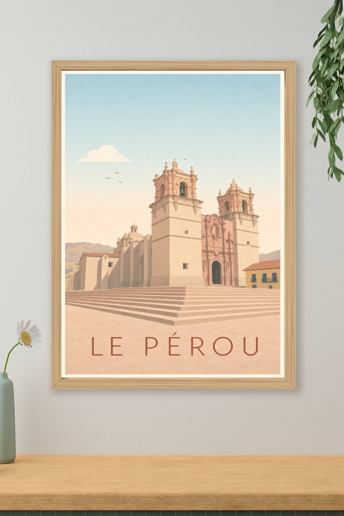 Affiche du Pérou, poster architecture calme