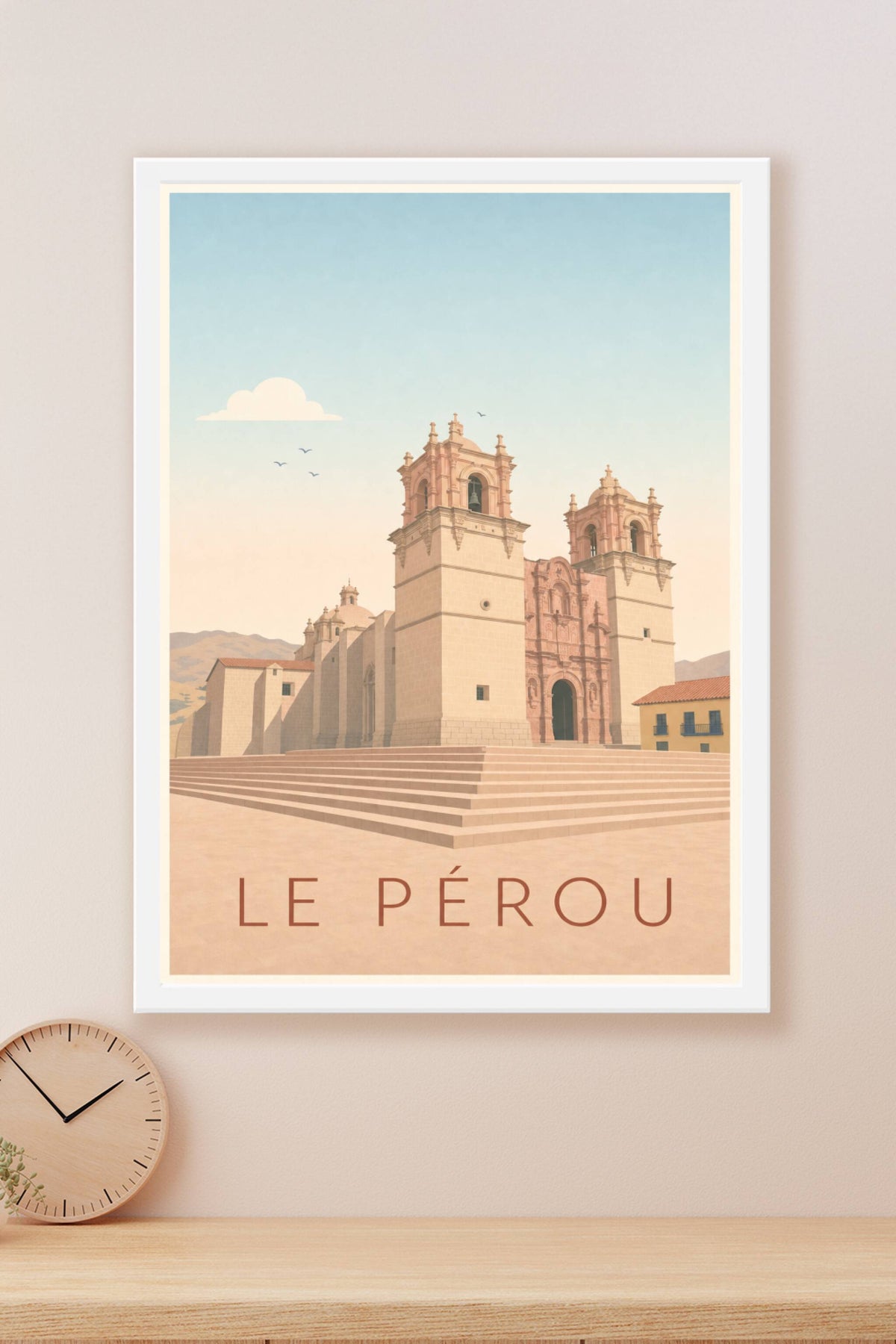 Affiche du Pérou, poster architecture calme