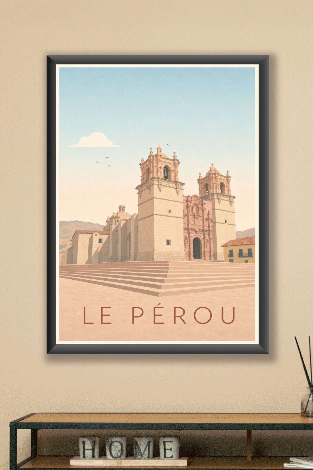 Affiche du Pérou, poster architecture calme