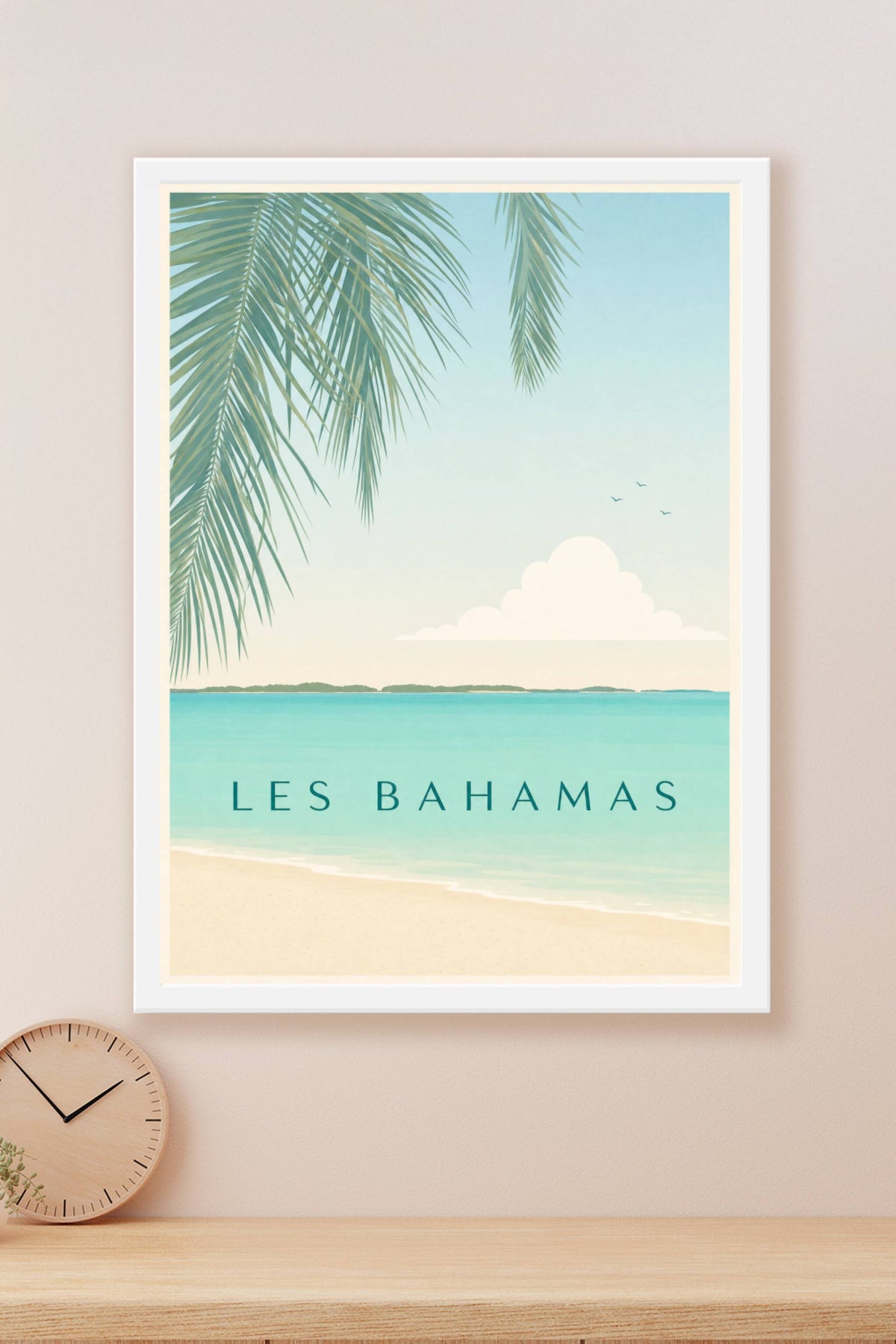 Poster des Bahamas, affiche plage calme