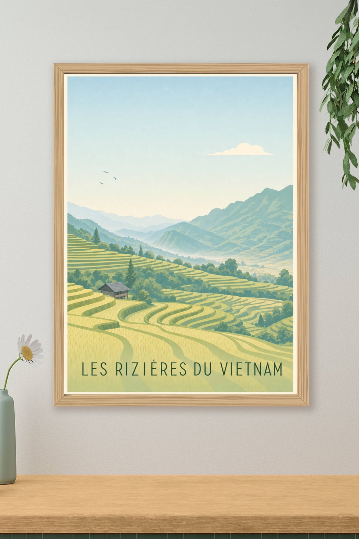 Affiche des Rizières du Vietnam, poster paysages